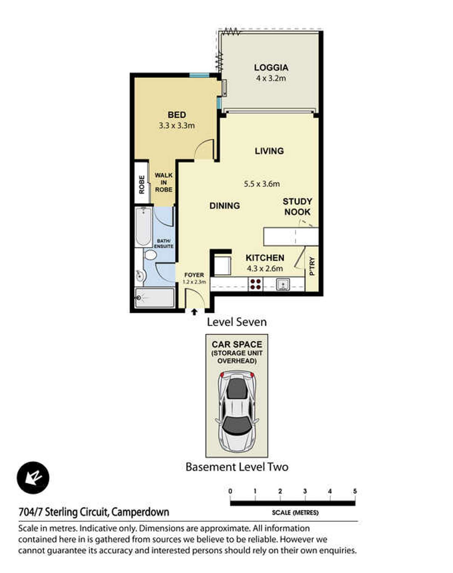 Floorplan of Homely apartment listing, 704/7 Sterling Circuit, Camperdown NSW 2050