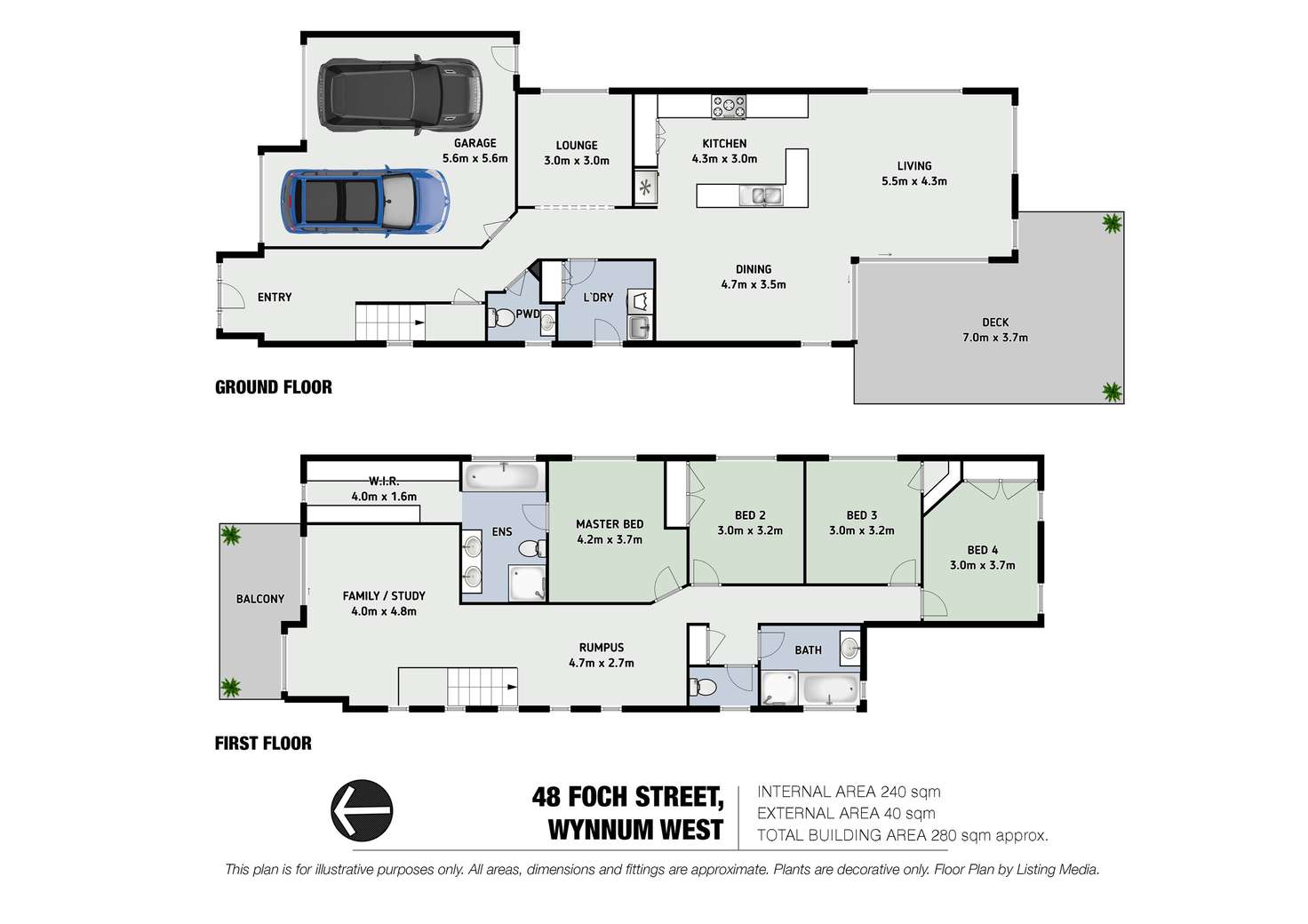 Floorplan of Homely house listing, 48 Foch Street, Wynnum West QLD 4178