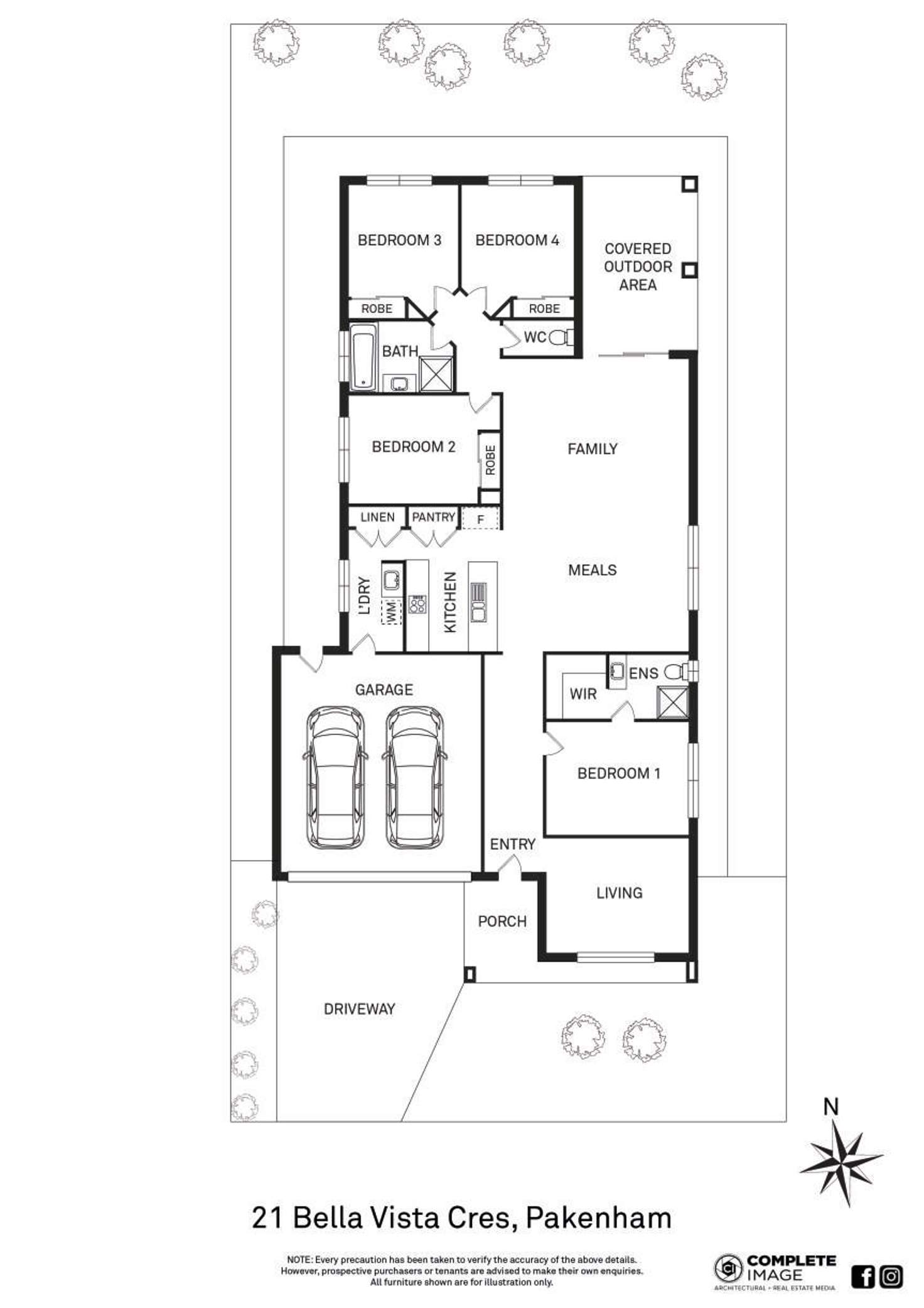 Floorplan of Homely house listing, 21 Bella Vista Crescent, Pakenham VIC 3810
