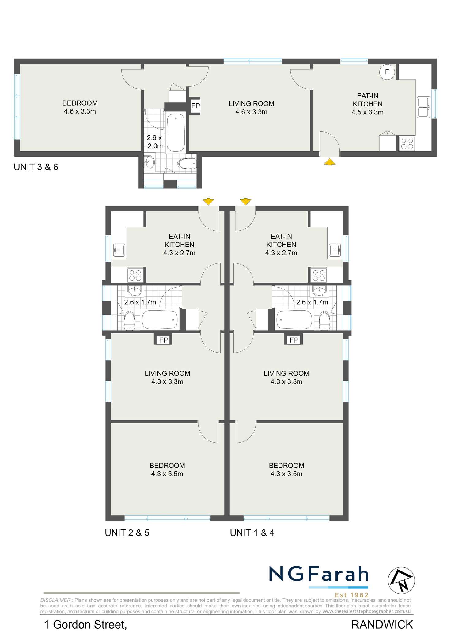 Floorplan of Homely blockOfUnits listing, 1 Gordon Street, Randwick NSW 2031