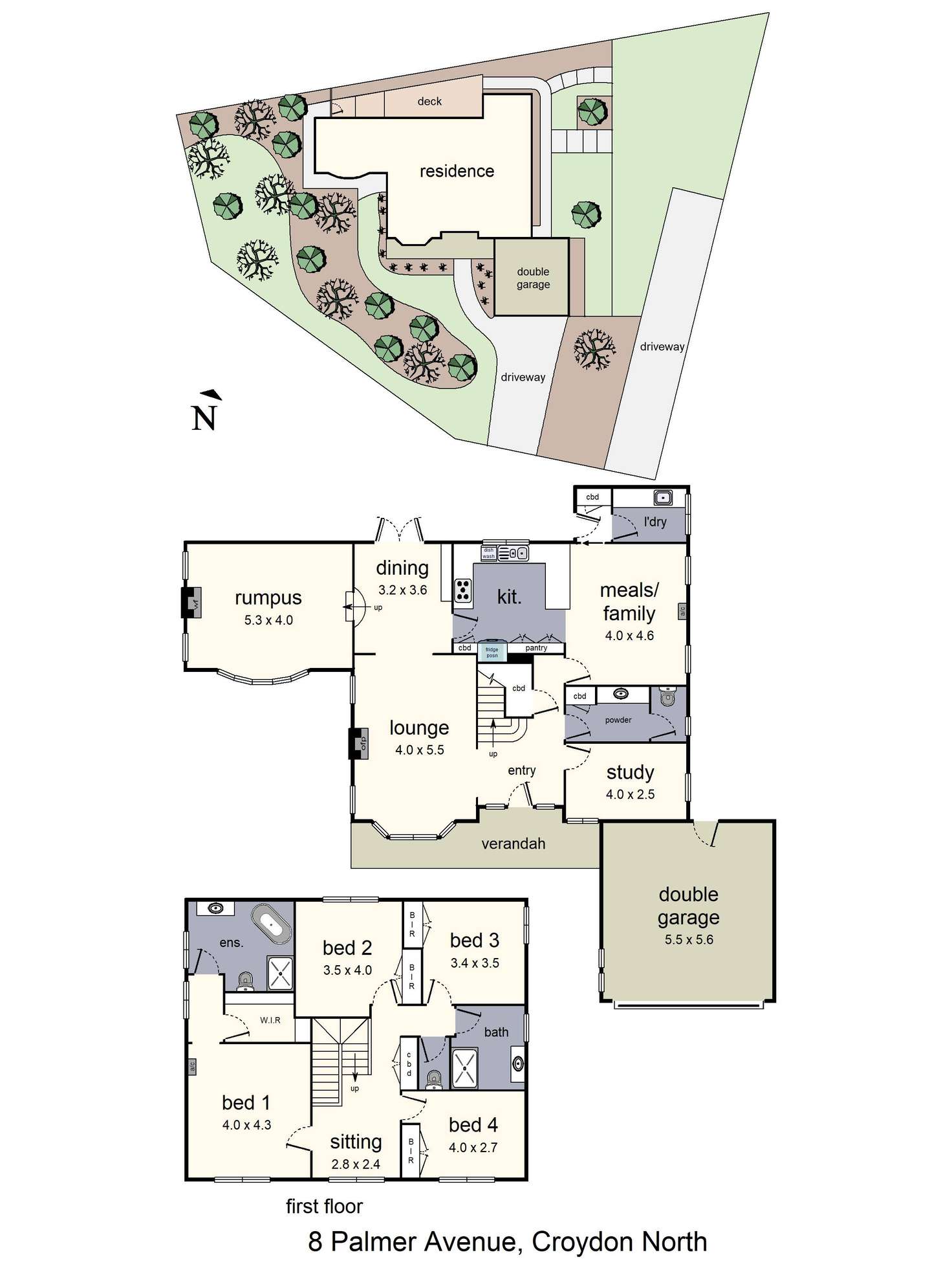Floorplan of Homely house listing, 8 Palmer Avenue, Croydon North VIC 3136