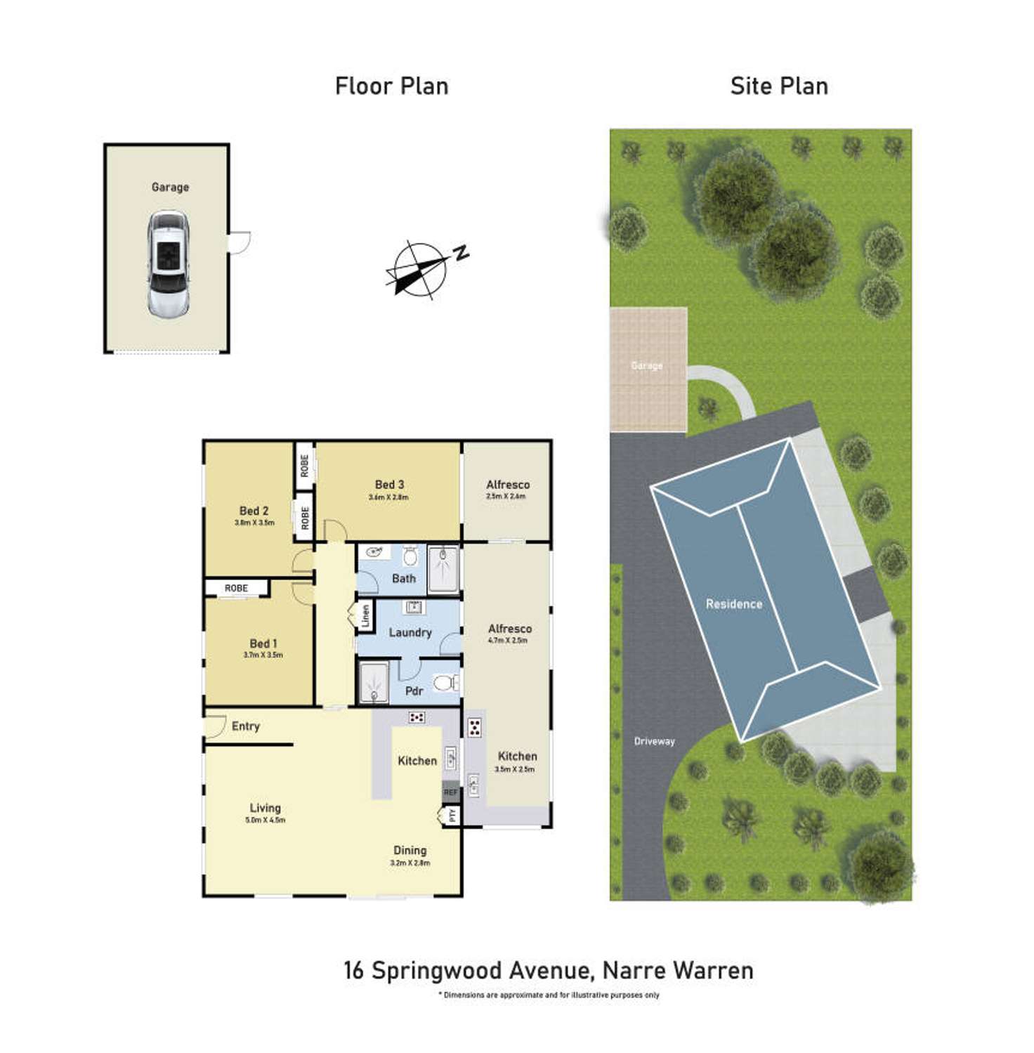 Floorplan of Homely house listing, 16 Springwood Avenue, Narre Warren VIC 3805