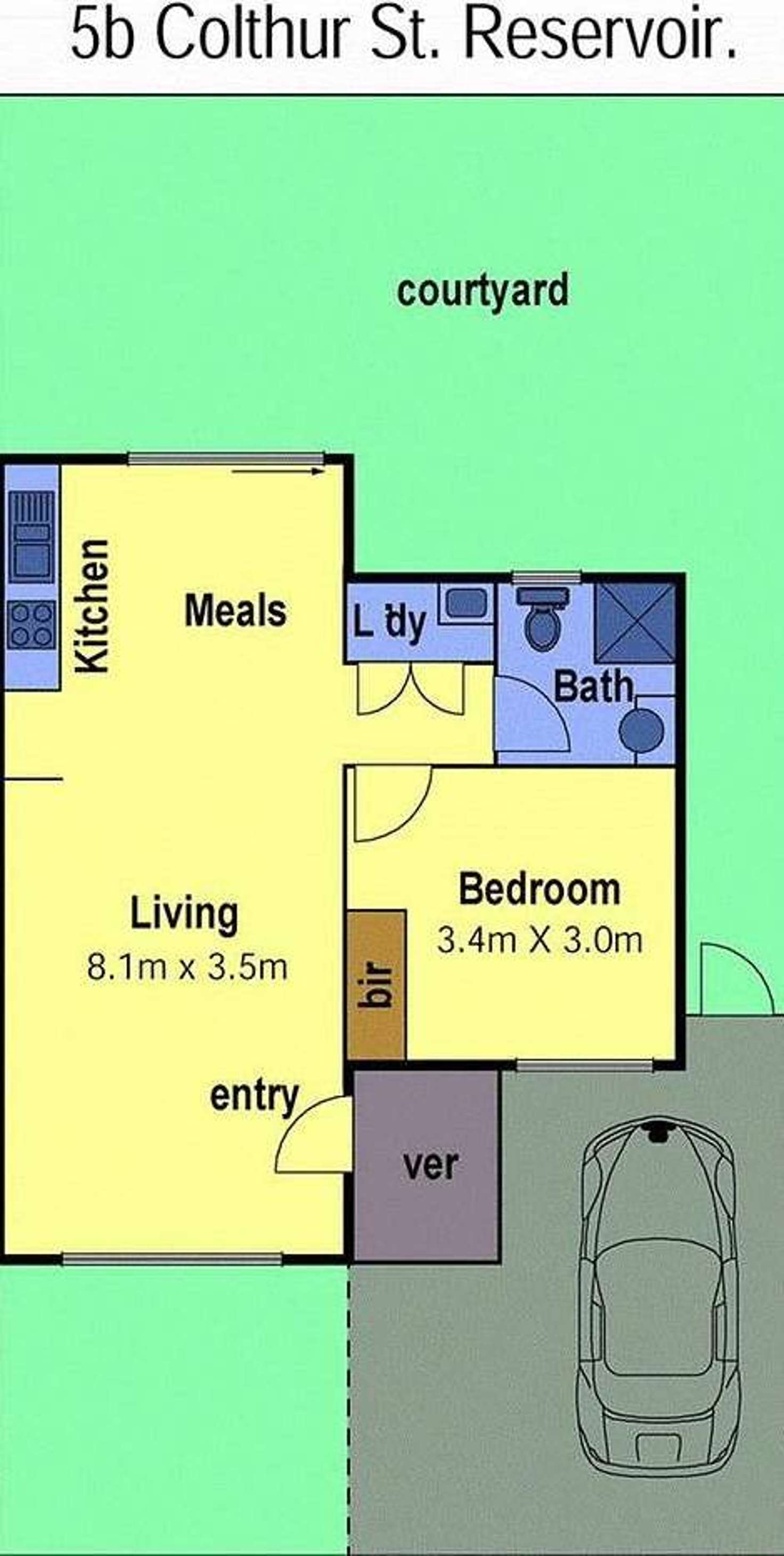Floorplan of Homely unit listing, 5B Colthur Street, Reservoir VIC 3073