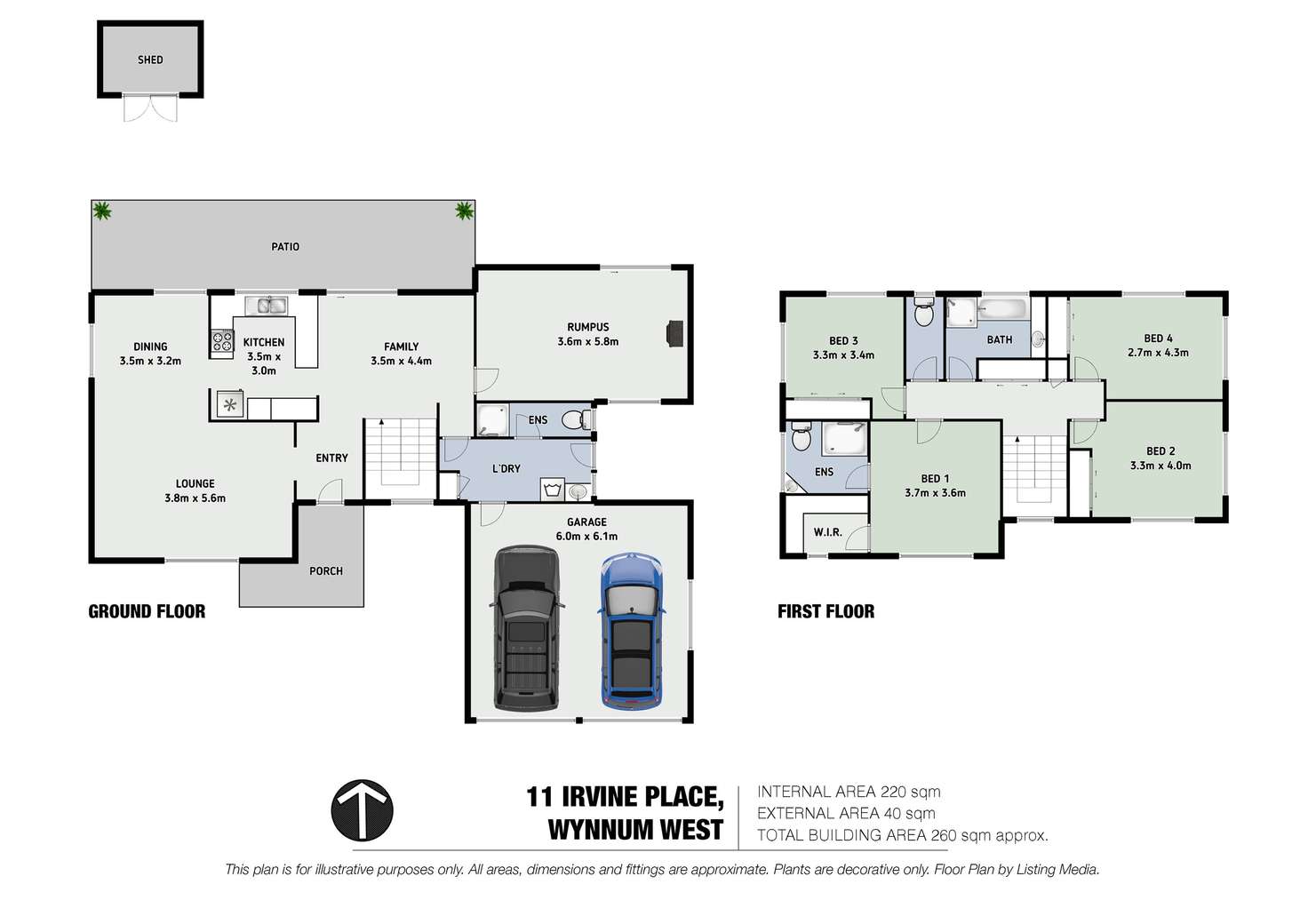 Floorplan of Homely house listing, 11 Irvine Place, Wynnum West QLD 4178