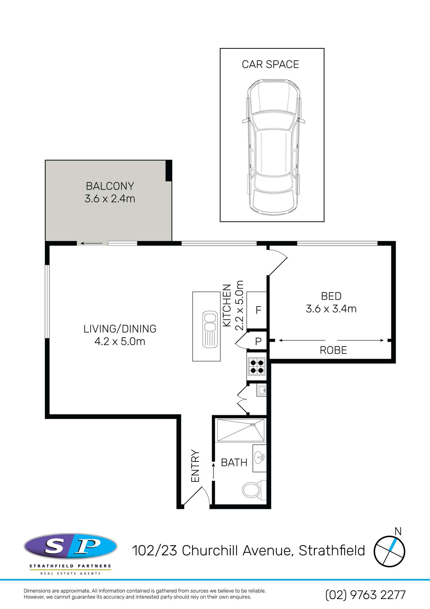 Floorplan of Homely apartment listing, 102/23 Churchill Avenue, Strathfield NSW 2135