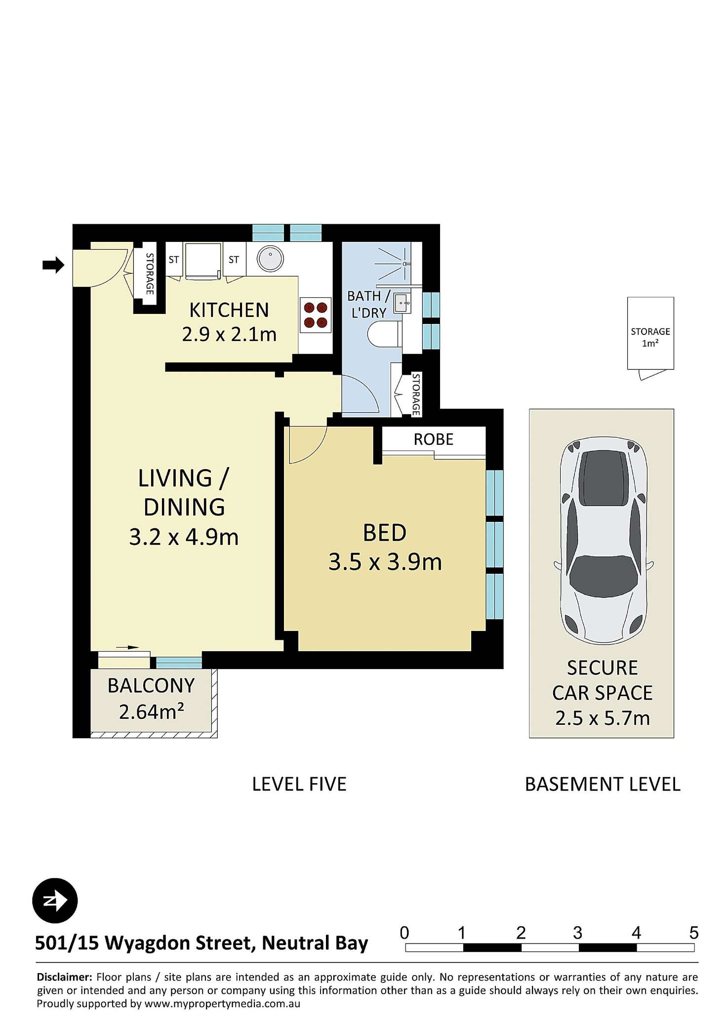 Floorplan of Homely apartment listing, 501/15 Wyagdon Street, Neutral Bay NSW 2089