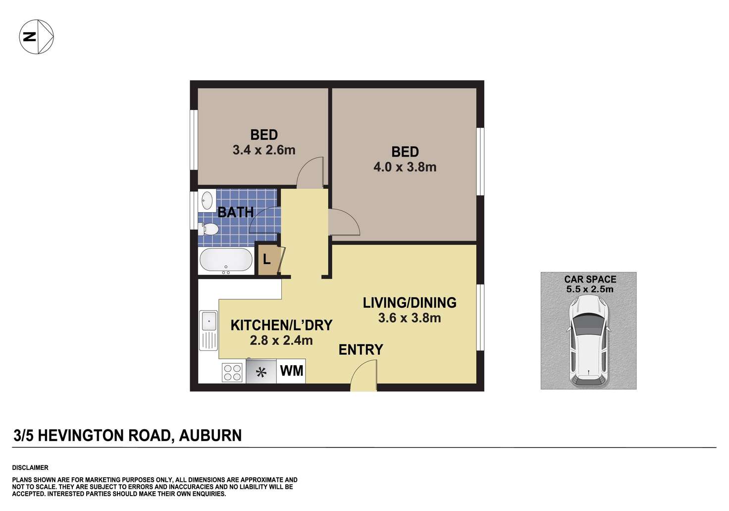 Floorplan of Homely apartment listing, 3/5 Hevington Road, Auburn NSW 2144