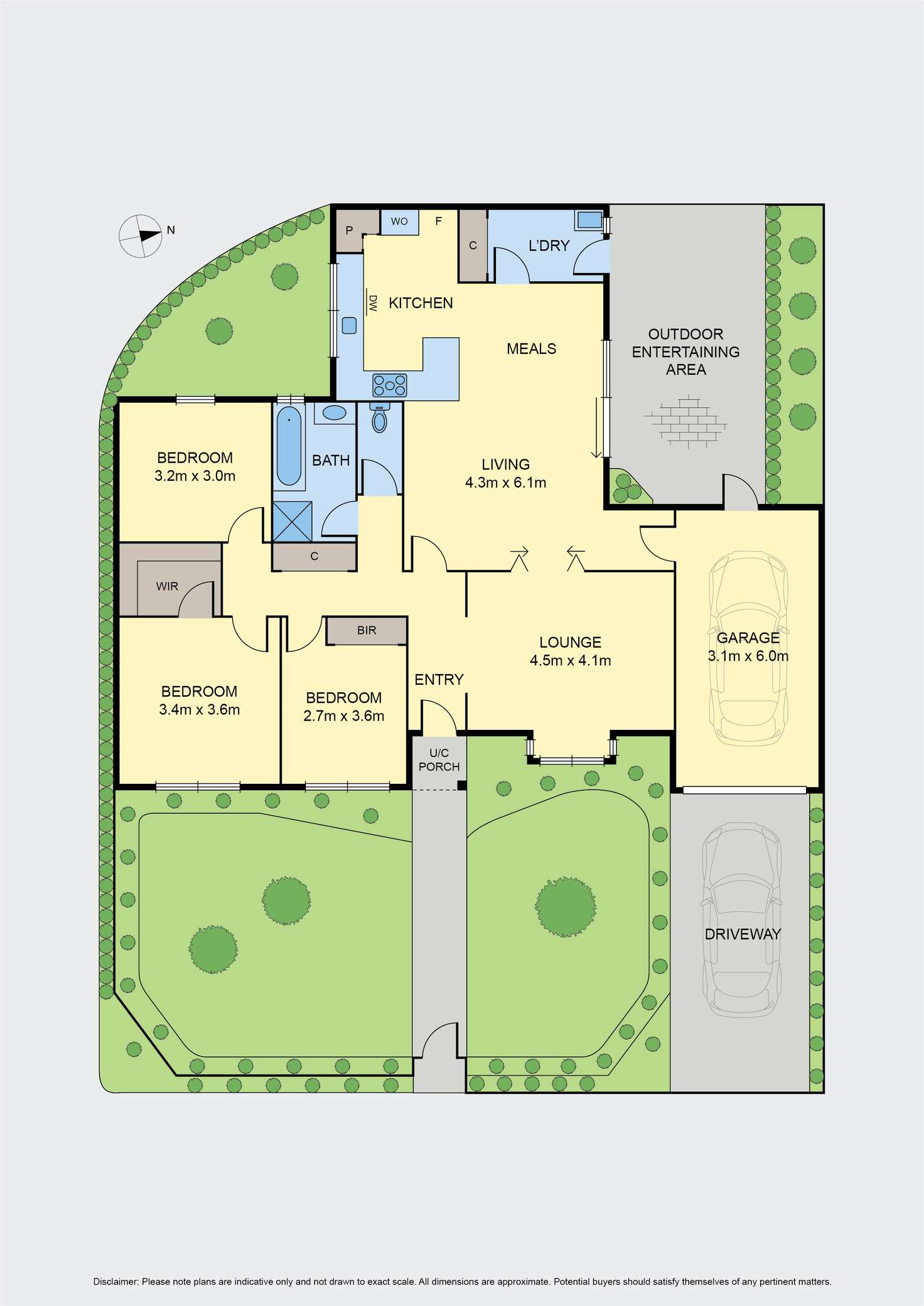 Floorplan of Homely villa listing, 1/61 Deakin Street, Essendon VIC 3040
