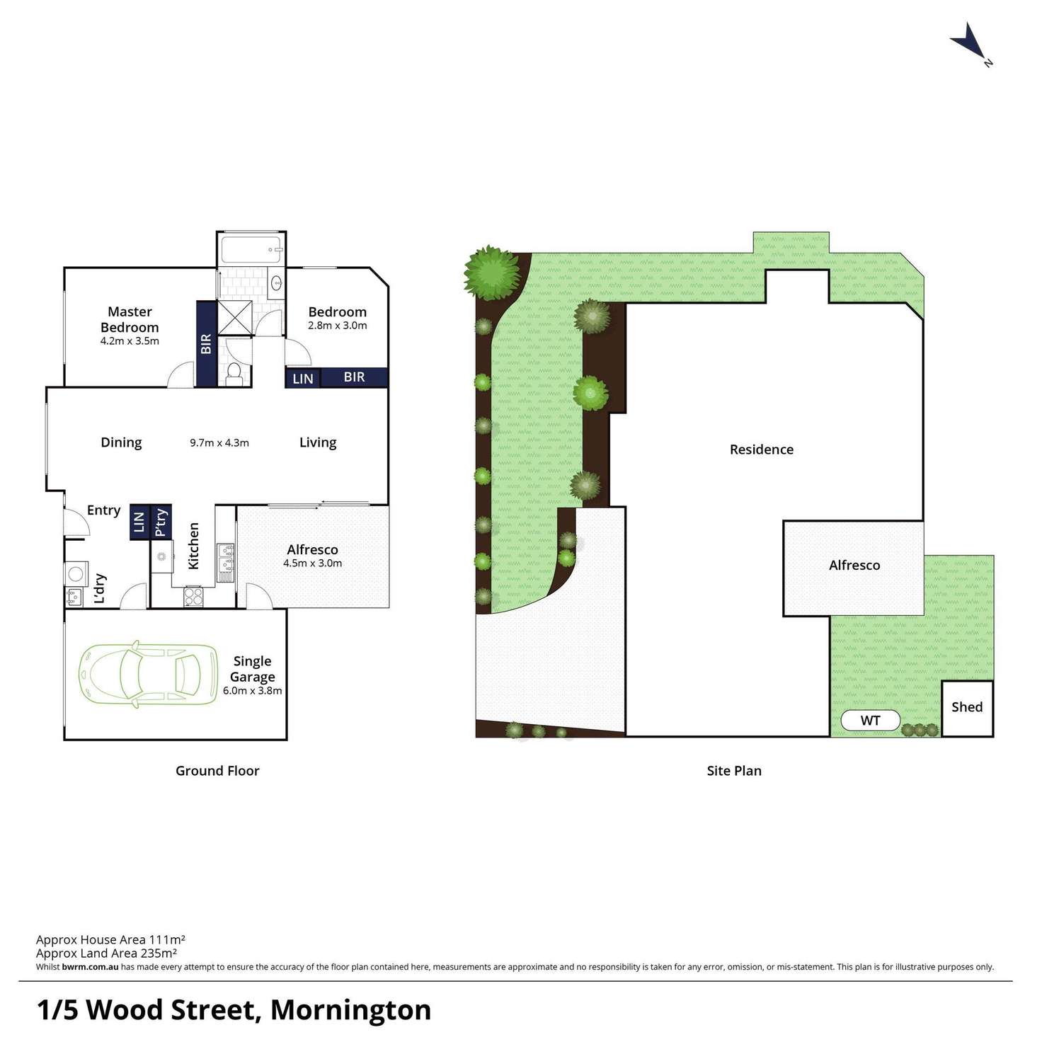 Floorplan of Homely unit listing, 1/5 Wood Street, Mornington VIC 3931