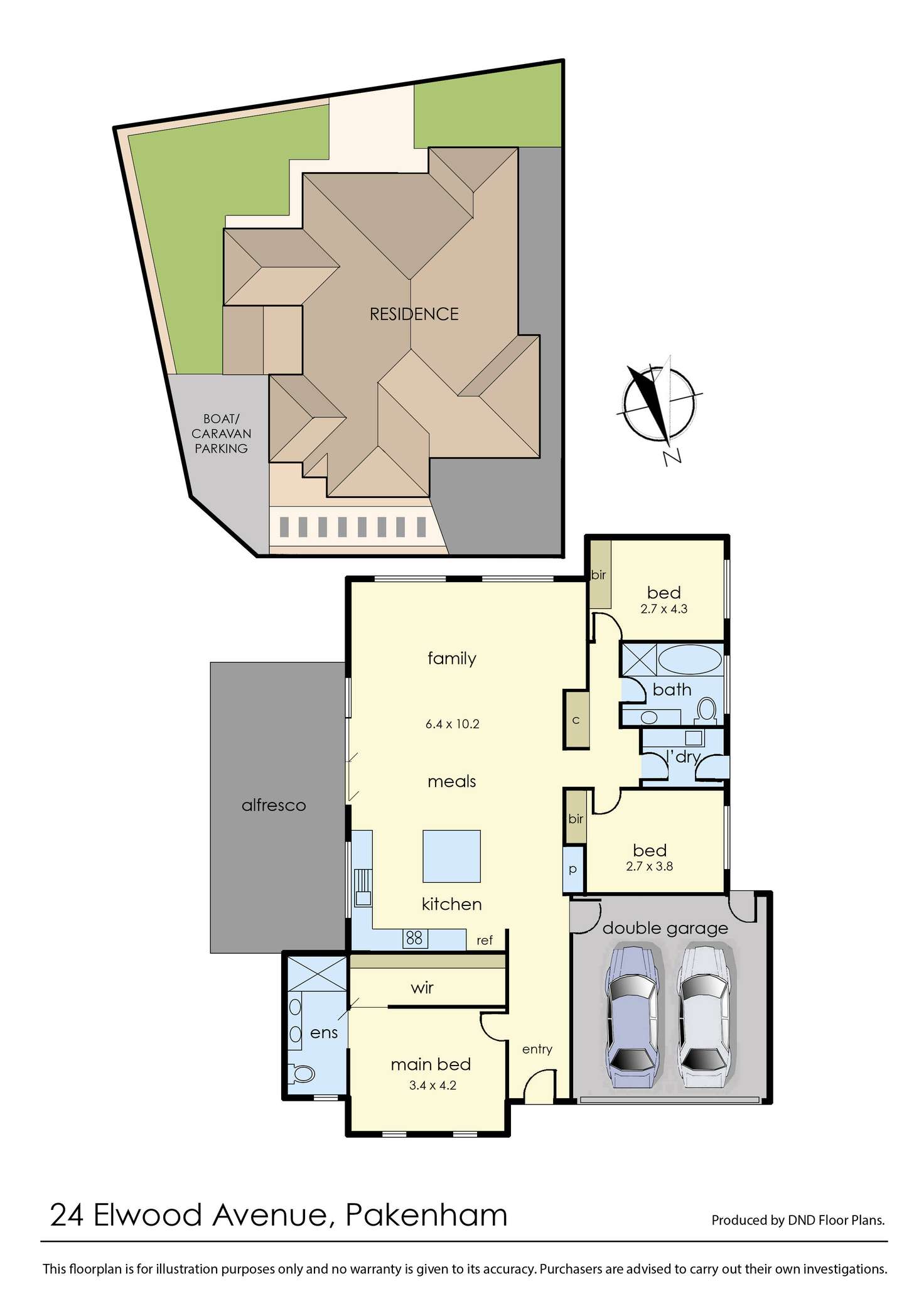 Floorplan of Homely house listing, 24 Elwood Avenue, Pakenham VIC 3810