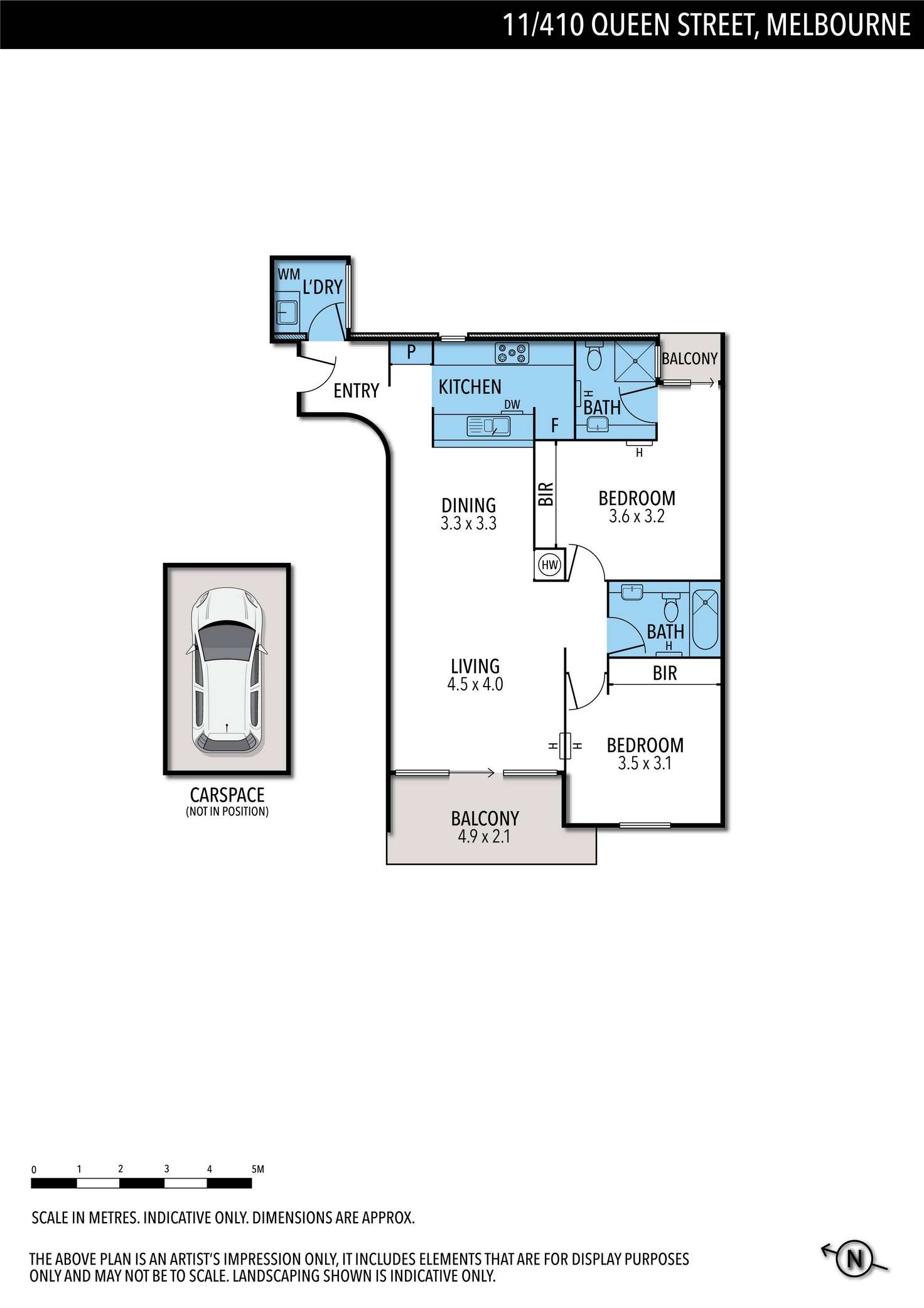 Floorplan of Homely apartment listing, 11/410 Queen Street, Melbourne VIC 3000