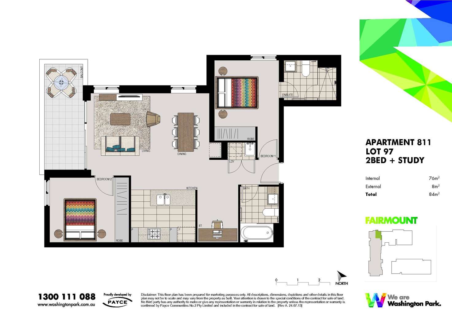 Floorplan of Homely apartment listing, 811/1 Vermont Crescent, Riverwood NSW 2210