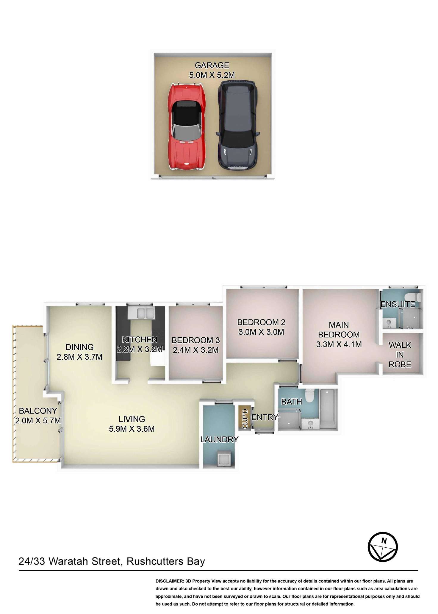 Floorplan of Homely apartment listing, 24/33 Waratah Street, Rushcutters Bay NSW 2011