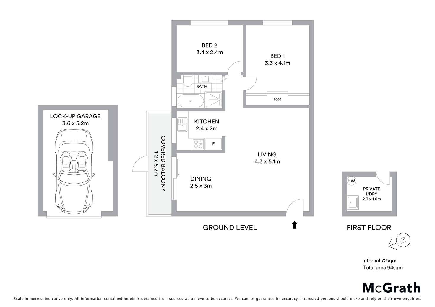 Floorplan of Homely apartment listing, 1/91-93 Auburn Street, Sutherland NSW 2232