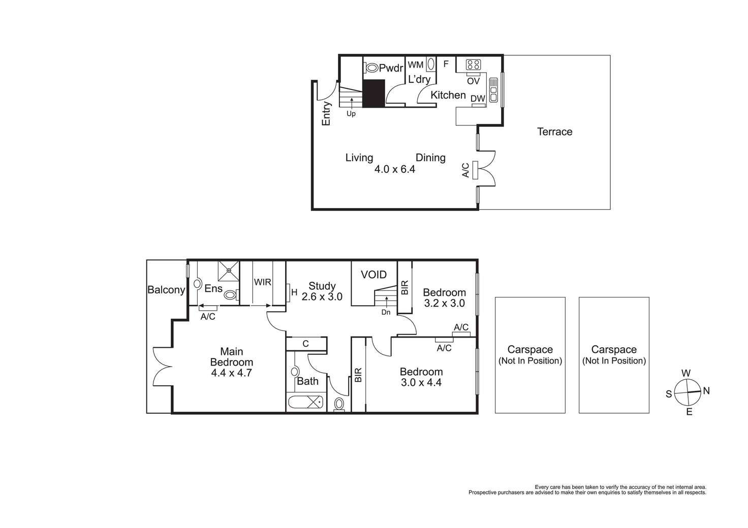 Floorplan of Homely townhouse listing, 3/415 Abbotsford Street, North Melbourne VIC 3051