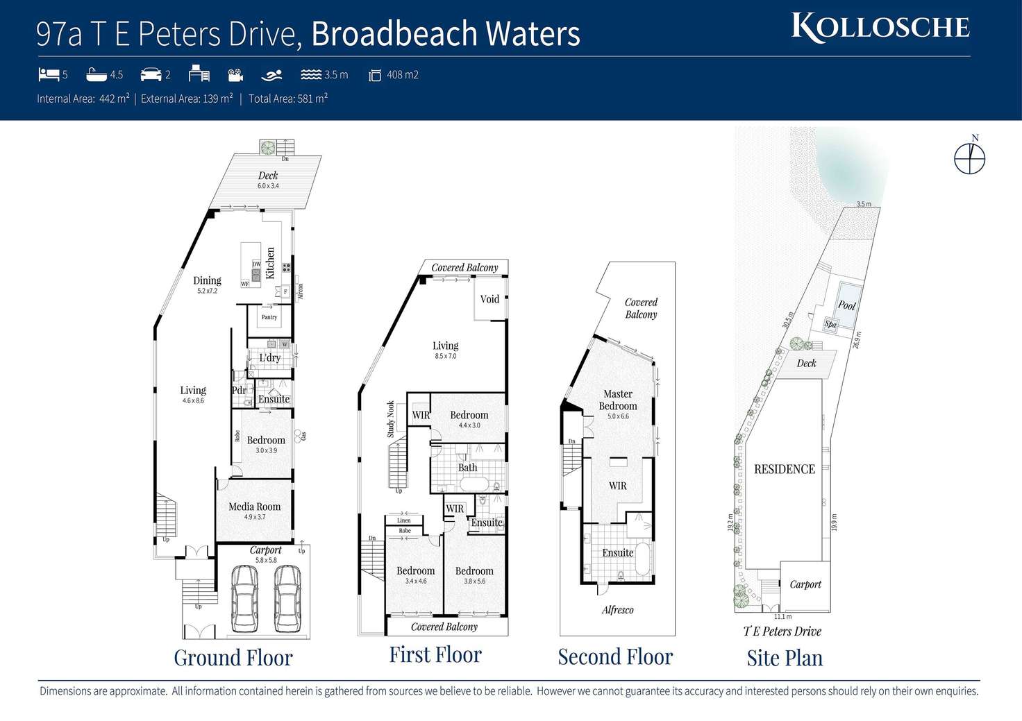 Floorplan of Homely house listing, 97a T E Peters Drive, Broadbeach Waters QLD 4218