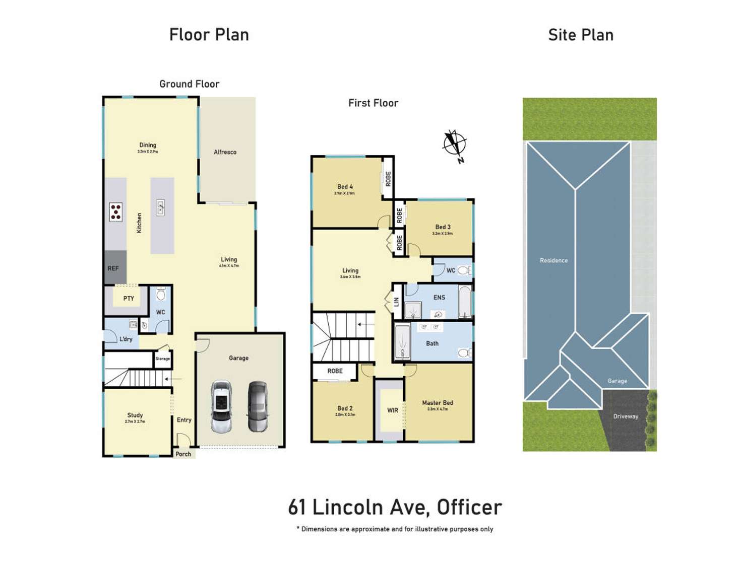 Floorplan of Homely house listing, 61 Lincoln Avenue, Officer VIC 3809