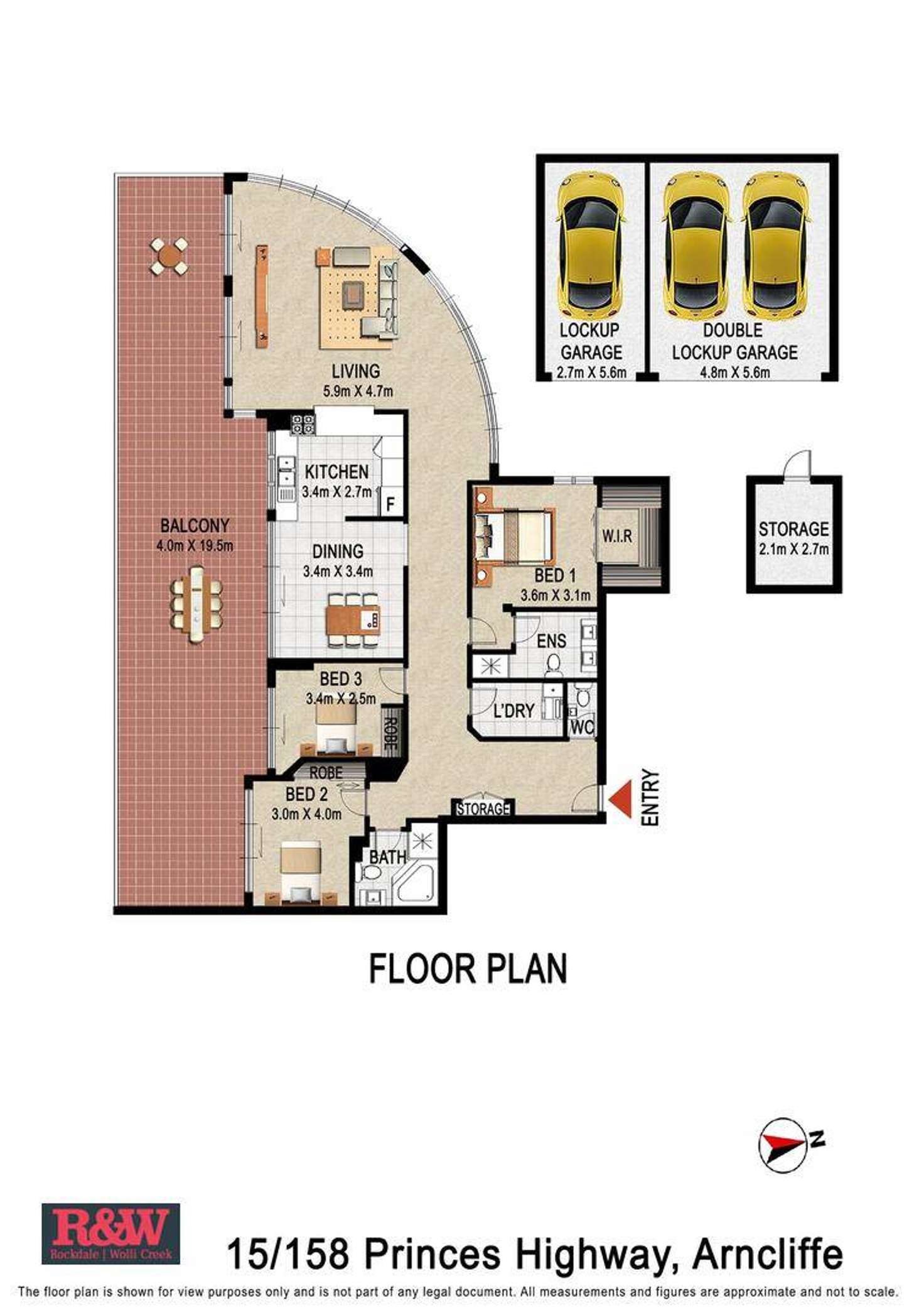 Floorplan of Homely apartment listing, 15/158 Princes Highway, Arncliffe NSW 2205
