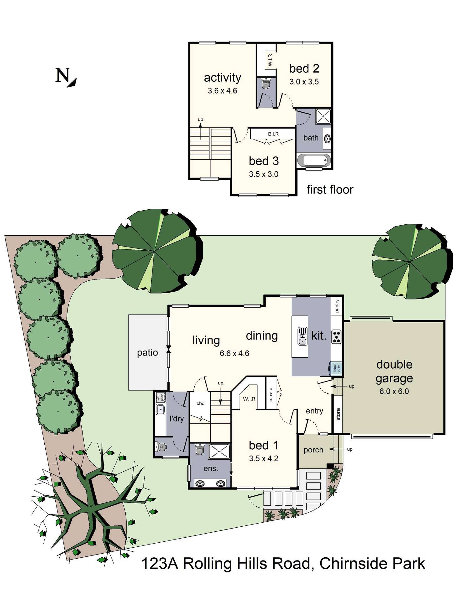 Floorplan of Homely residentialLand listing, 123A Rolling Hills Road, Chirnside Park VIC 3116