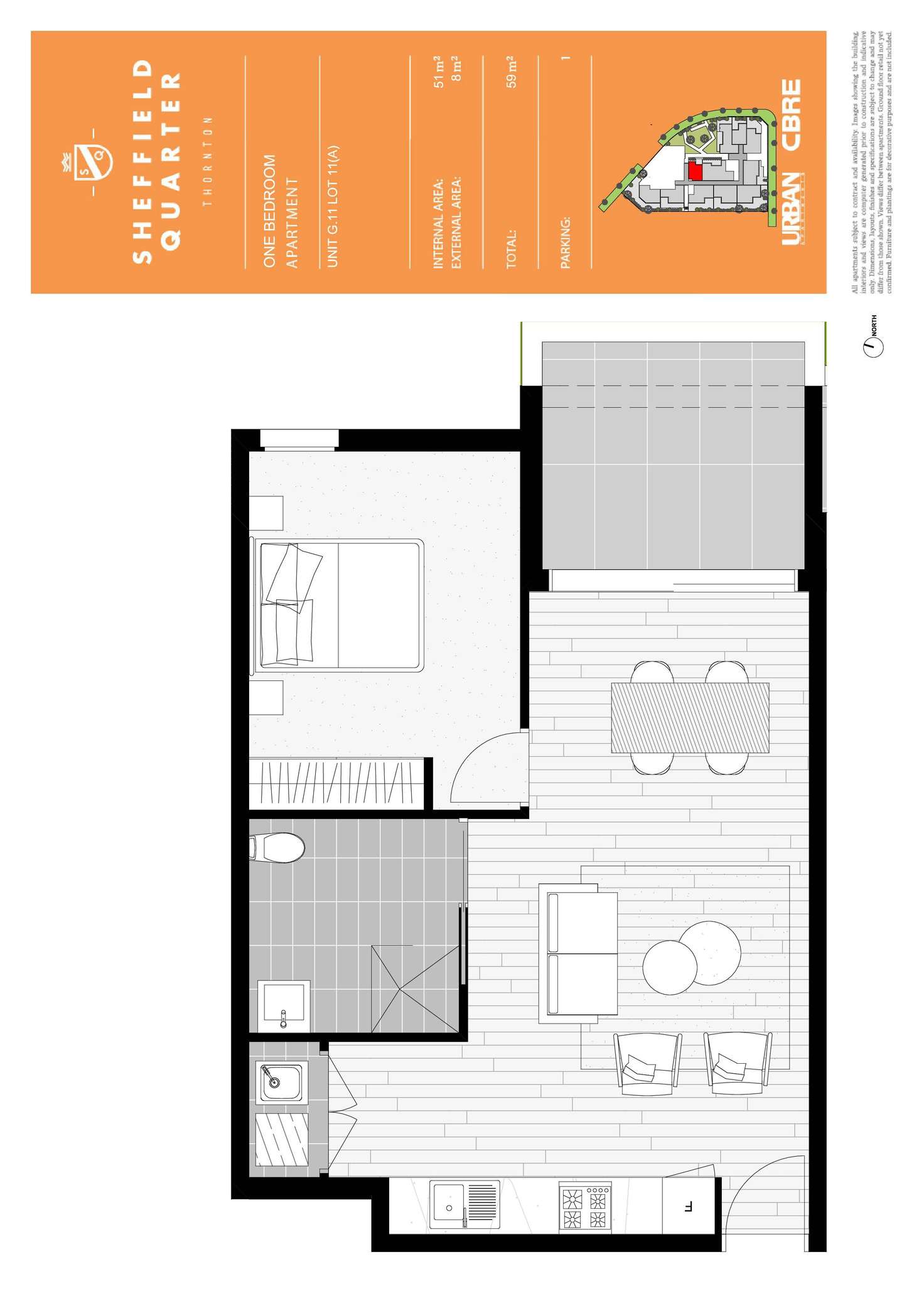 Floorplan of Homely apartment listing, 11/60 Lord Sheffield Circuit, Penrith NSW 2750