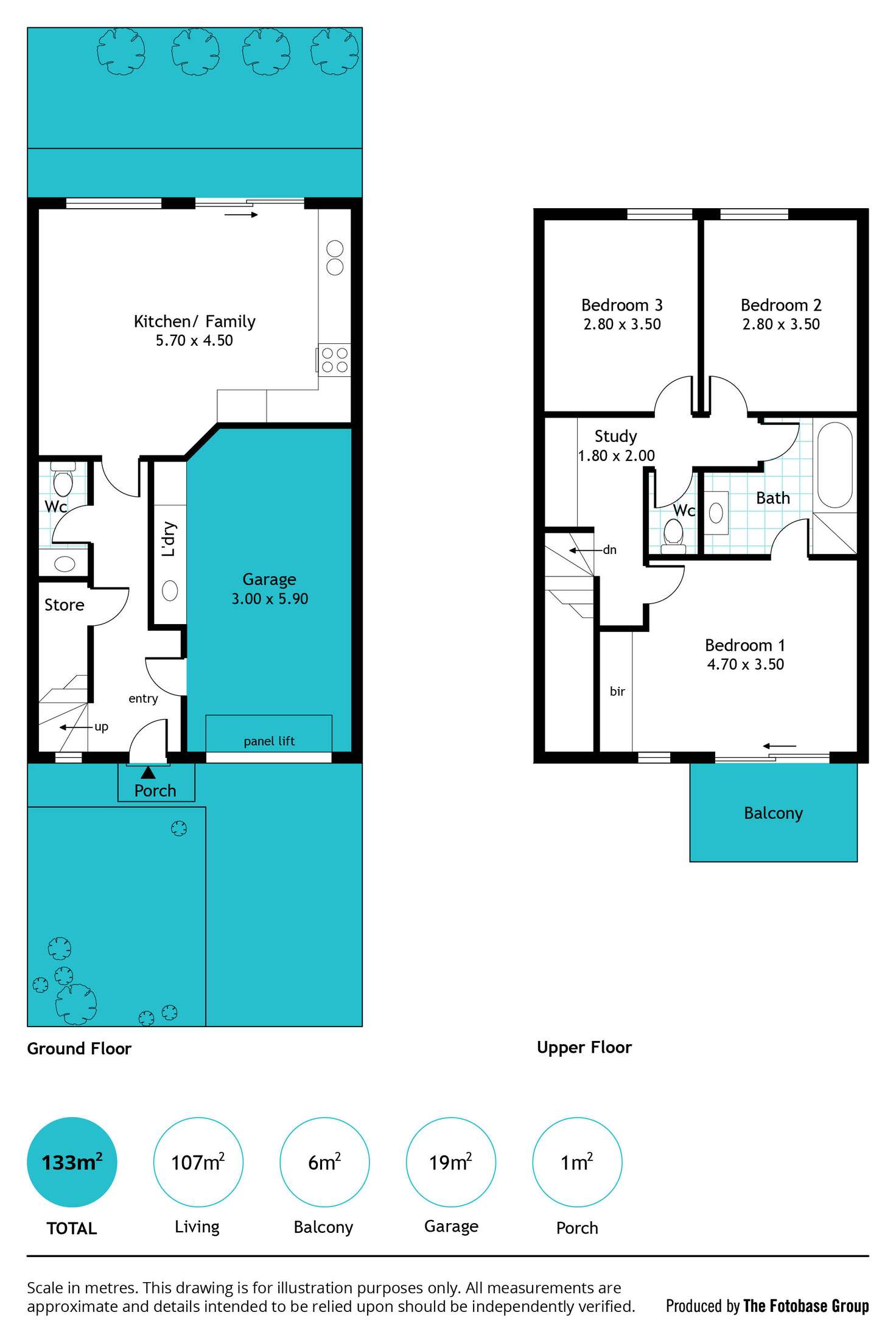 Floorplan of Homely townhouse listing, 2/42 Sunningdale Drive, Christie Downs SA 5164