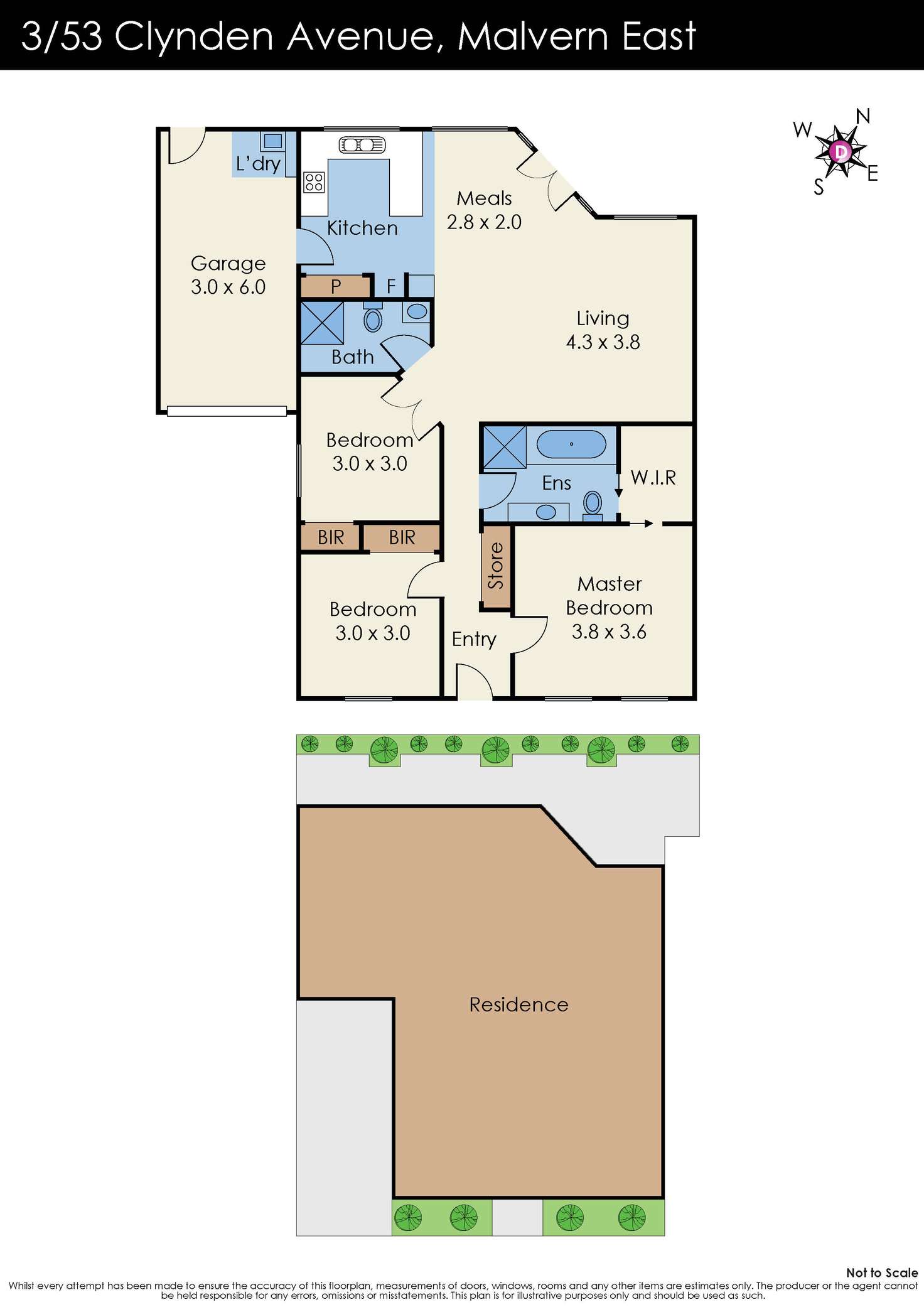 Floorplan of Homely unit listing, 3/53 Clynden Avenue, Malvern East VIC 3145