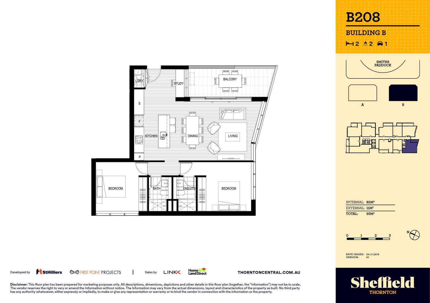 Floorplan of Homely apartment listing, 208/10 Aviators Way, Penrith NSW 2750