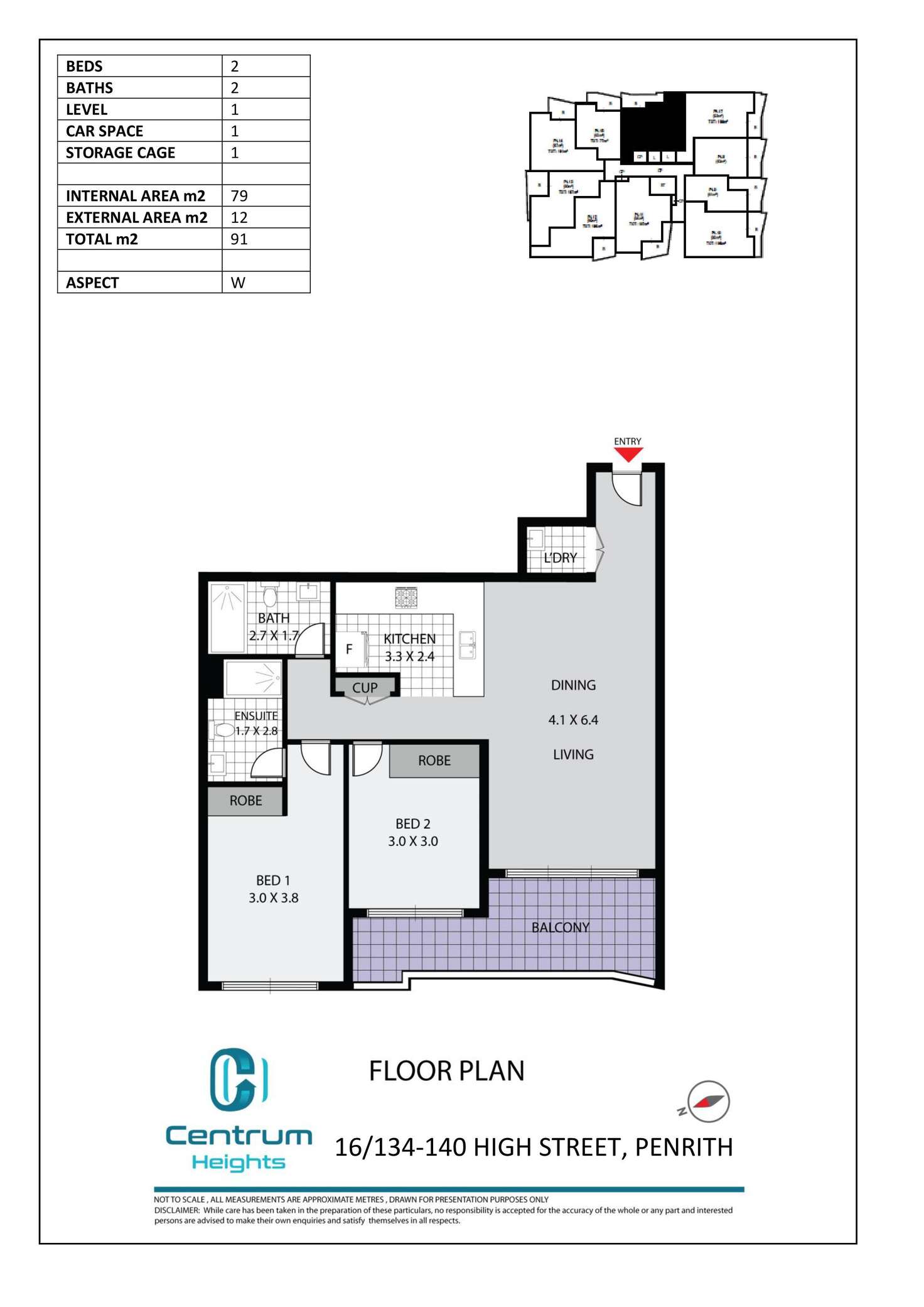 Floorplan of Homely apartment listing, 136 High Street, Penrith NSW 2750