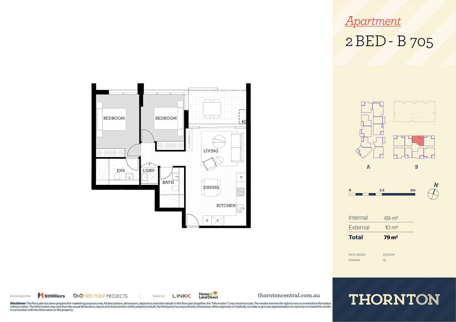 Floorplan of Homely apartment listing, 705/81B Lord Sheffield Circuit, Penrith NSW 2750