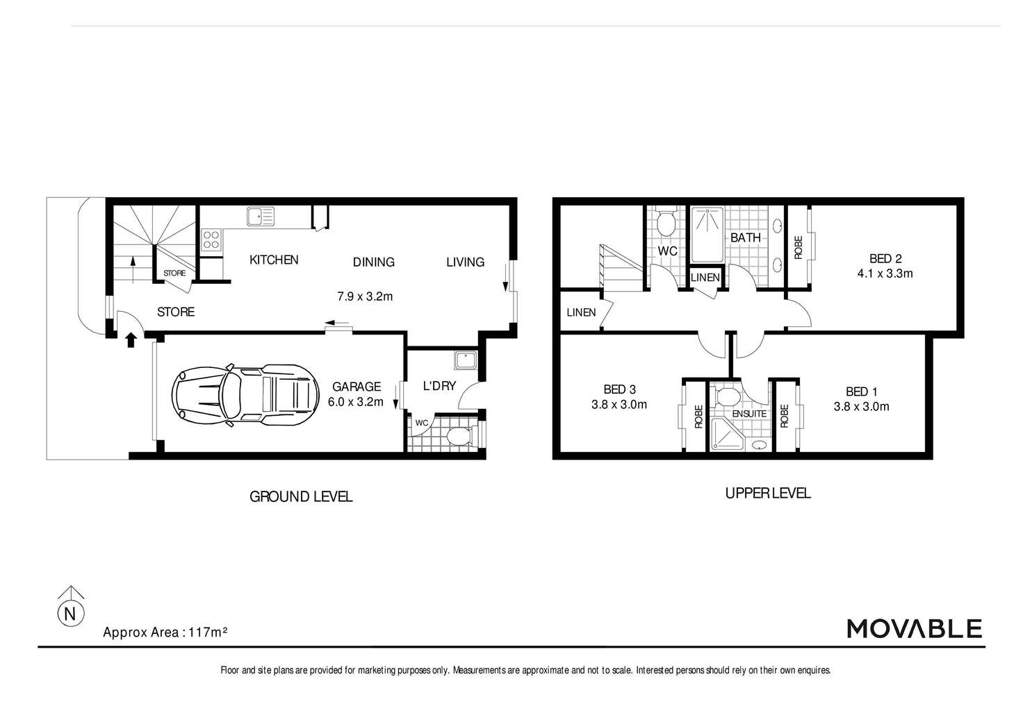 Floorplan of Homely townhouse listing, 9/46 Sandgate Road, Wallsend NSW 2287