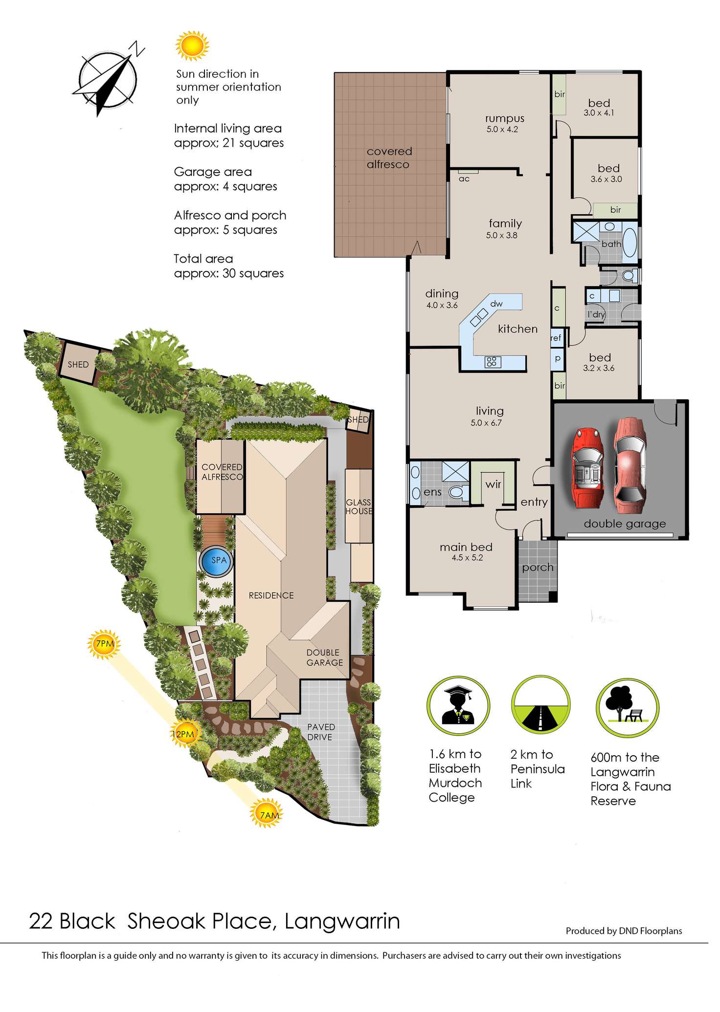 Floorplan of Homely house listing, 22 Black Sheoak Place, Langwarrin VIC 3910