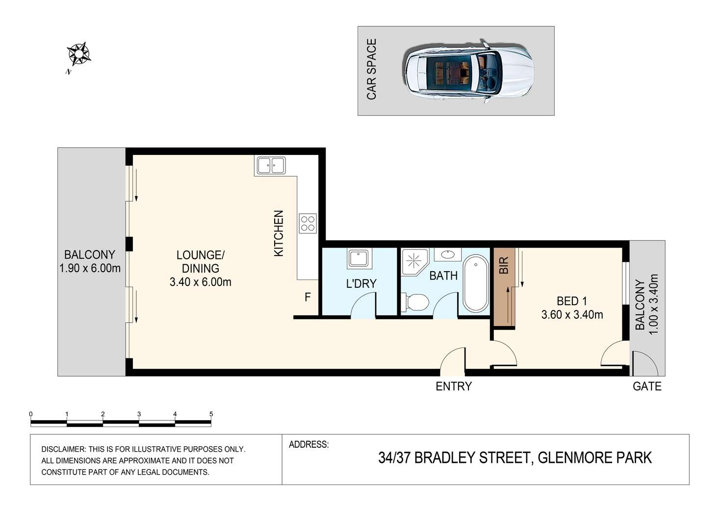 Floorplan of Homely apartment listing, 34/37 Bradley Street, Glenmore Park NSW 2745