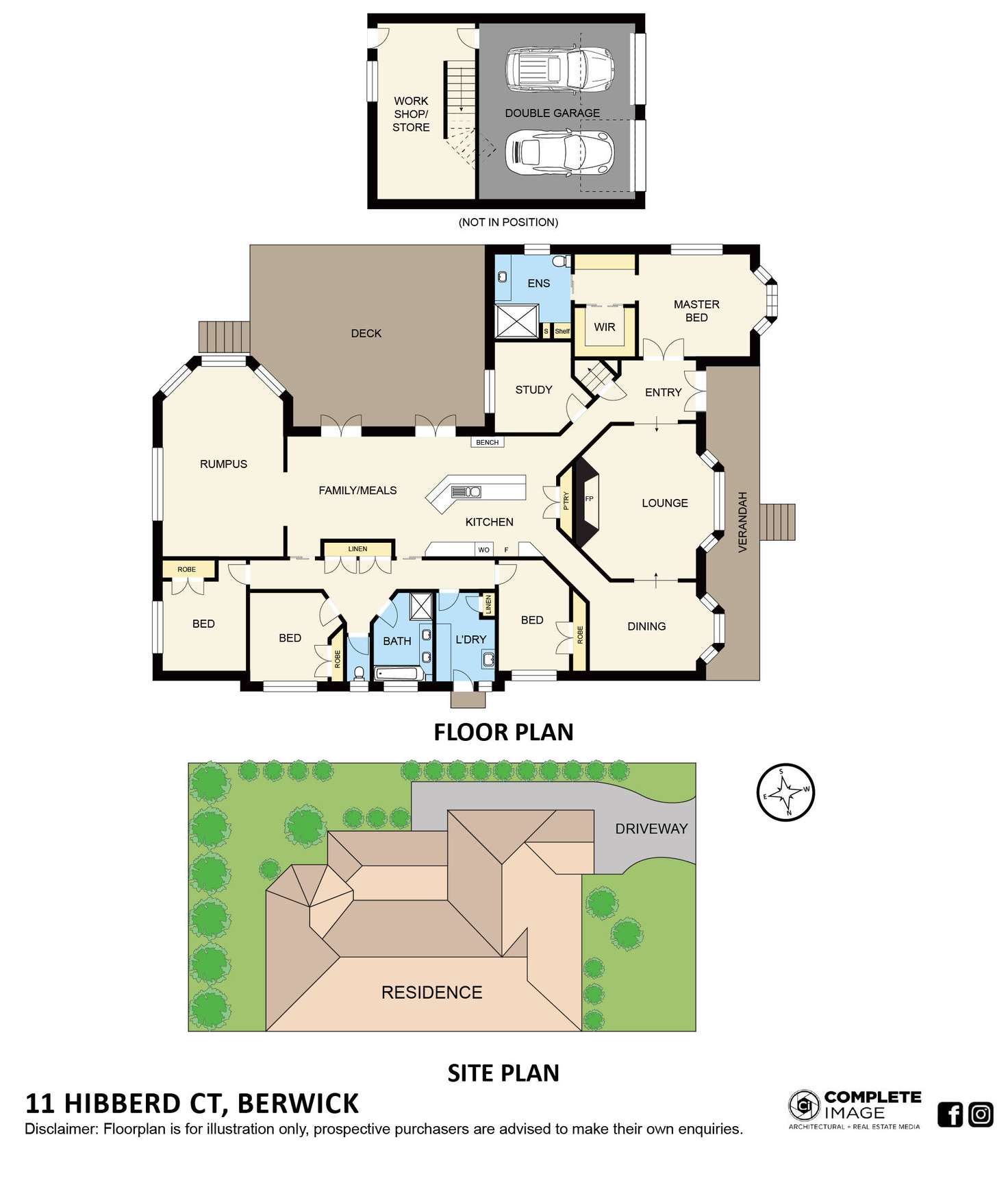 Floorplan of Homely house listing, 11 Hibberd Court, Berwick VIC 3806