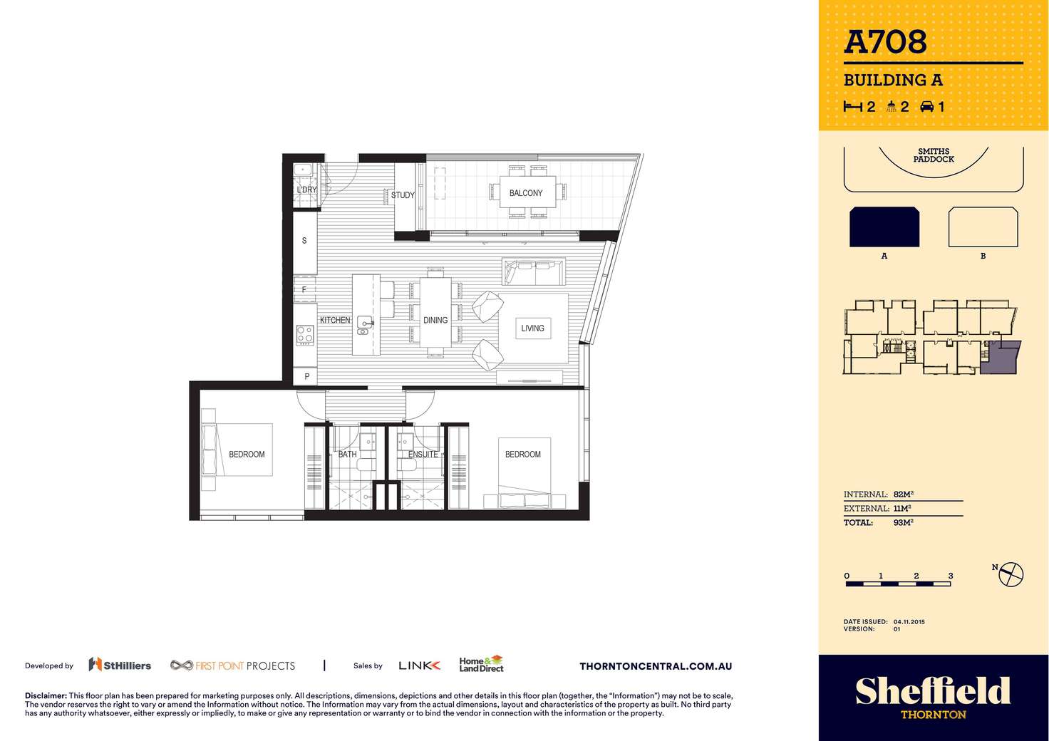 Floorplan of Homely apartment listing, 708/8 Aviators Way, Penrith NSW 2750