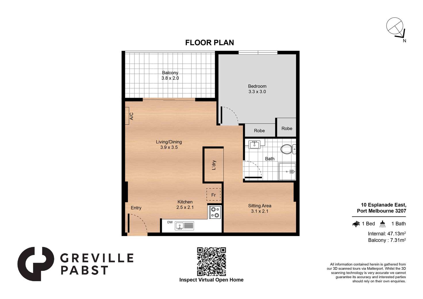 Floorplan of Homely apartment listing, 10/174 Esplanade East, Port Melbourne VIC 3207