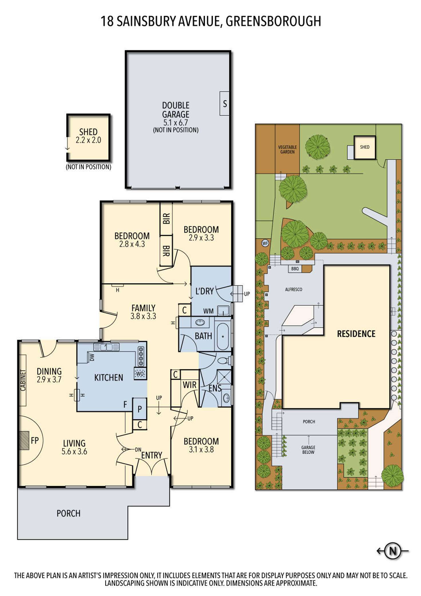 Floorplan of Homely house listing, 18 Sainsbury Avenue, Greensborough VIC 3088