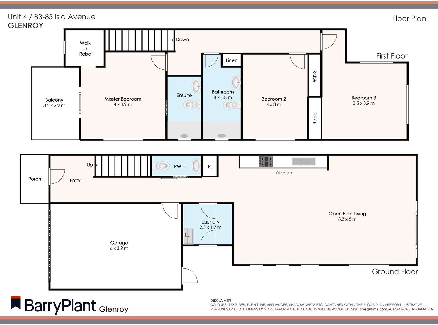 Floorplan of Homely townhouse listing, 4/83-85 Isla Avenue, Glenroy VIC 3046