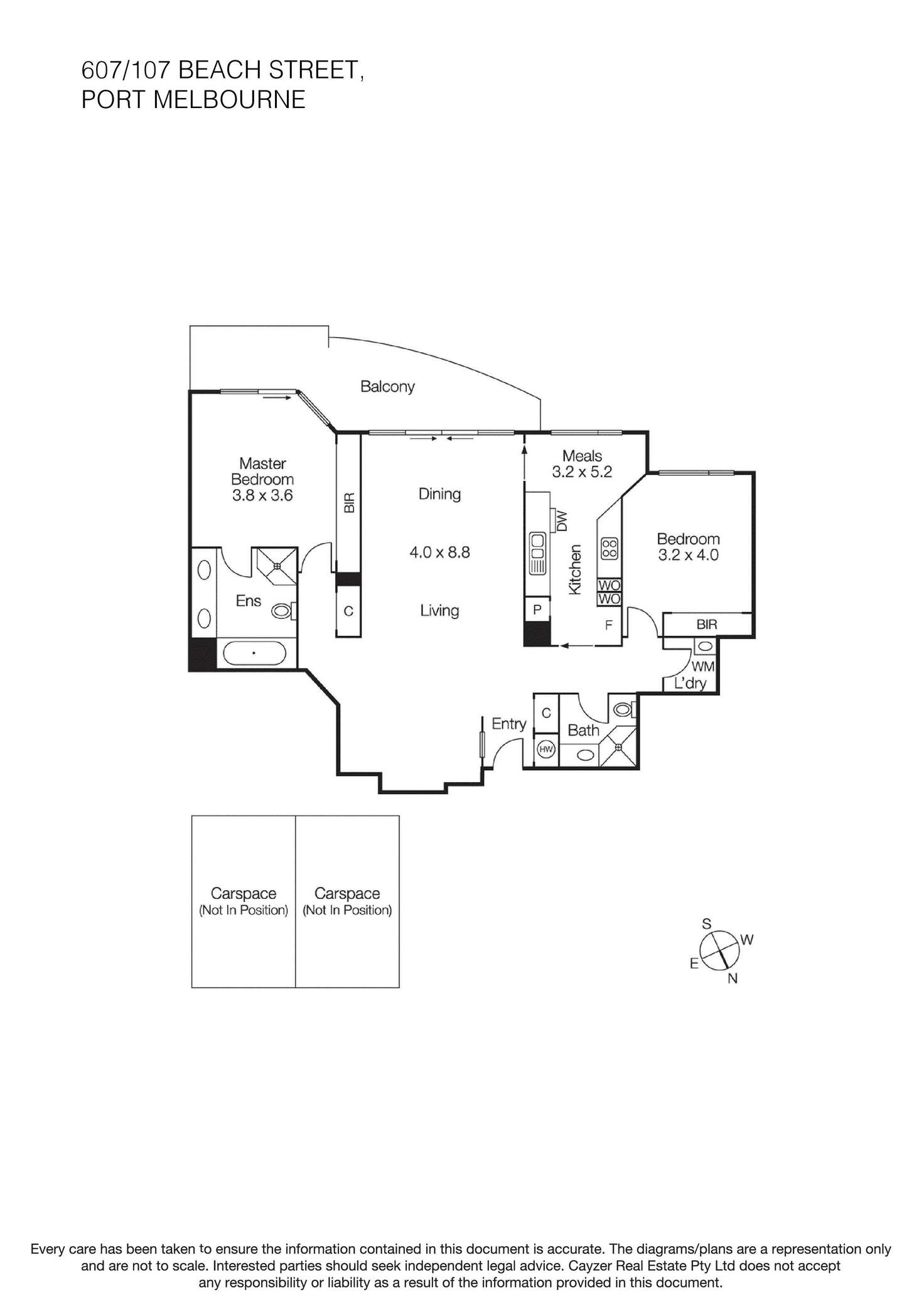 Floorplan of Homely apartment listing, 607/107 Beach Street, Port Melbourne VIC 3207