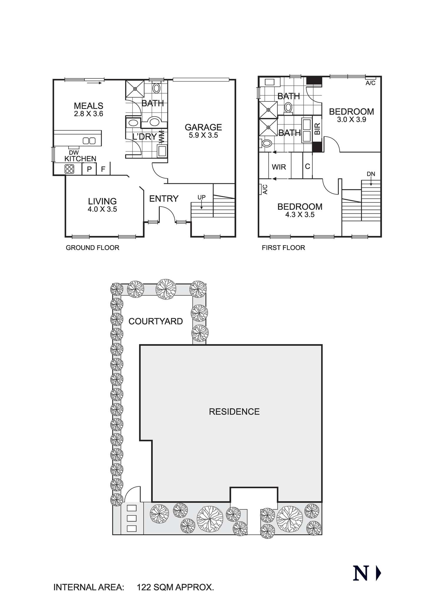 Floorplan of Homely townhouse listing, 62 Woiwurung Crescent, Coburg VIC 3058