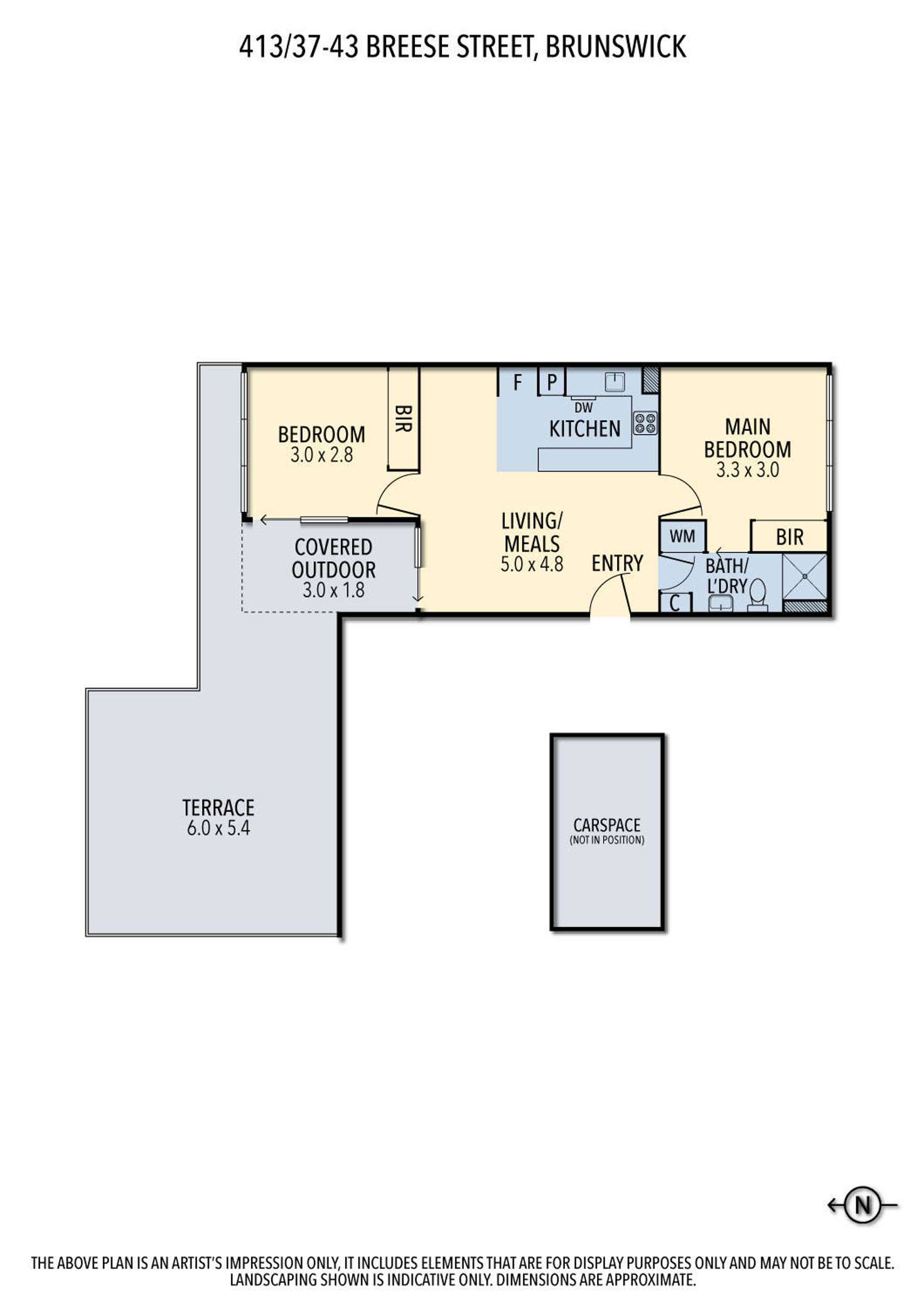 Floorplan of Homely apartment listing, 413/37-43 Breese Street, Brunswick VIC 3056