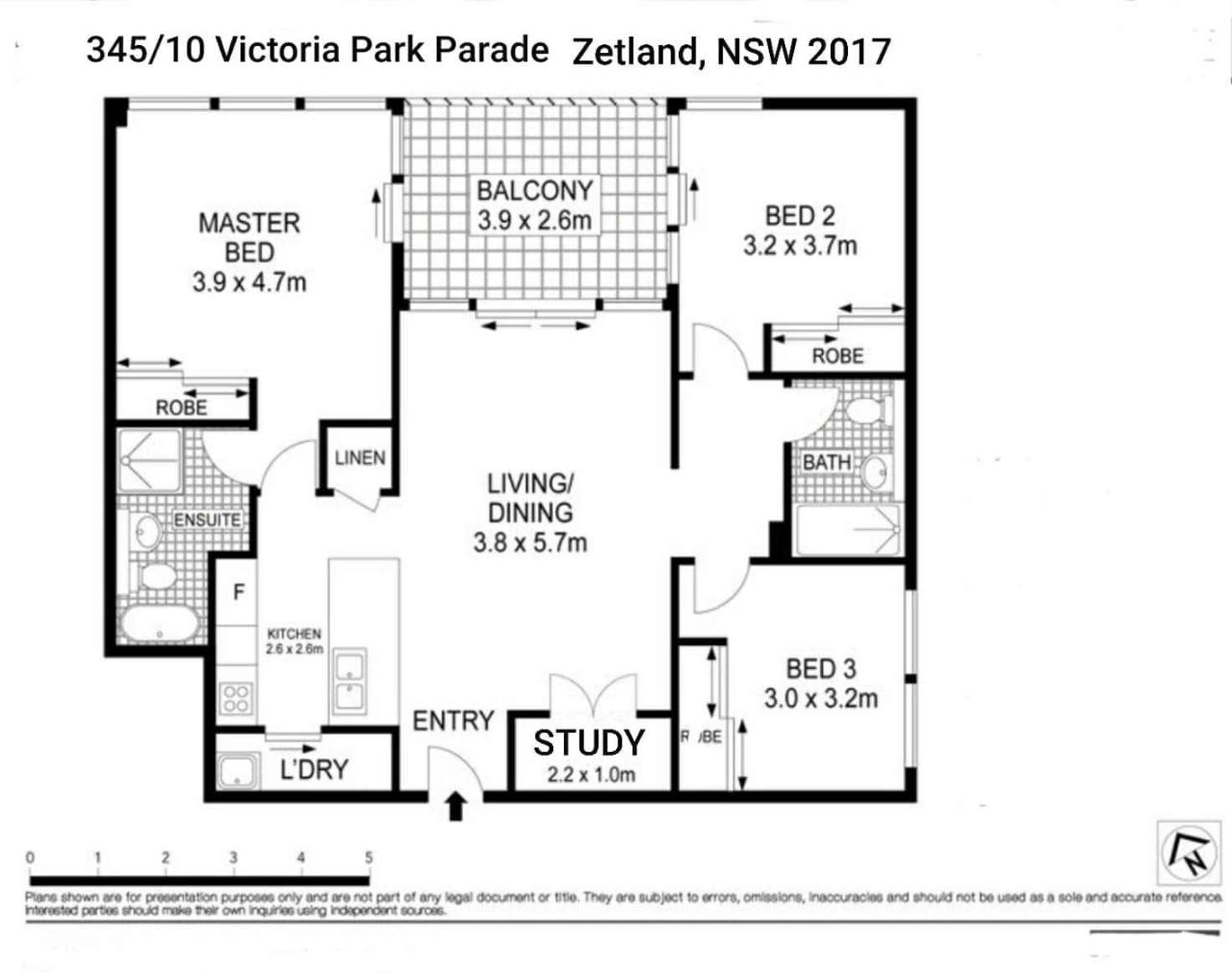 Floorplan of Homely apartment listing, 345/10 Victoria Park Parade, Zetland NSW 2017