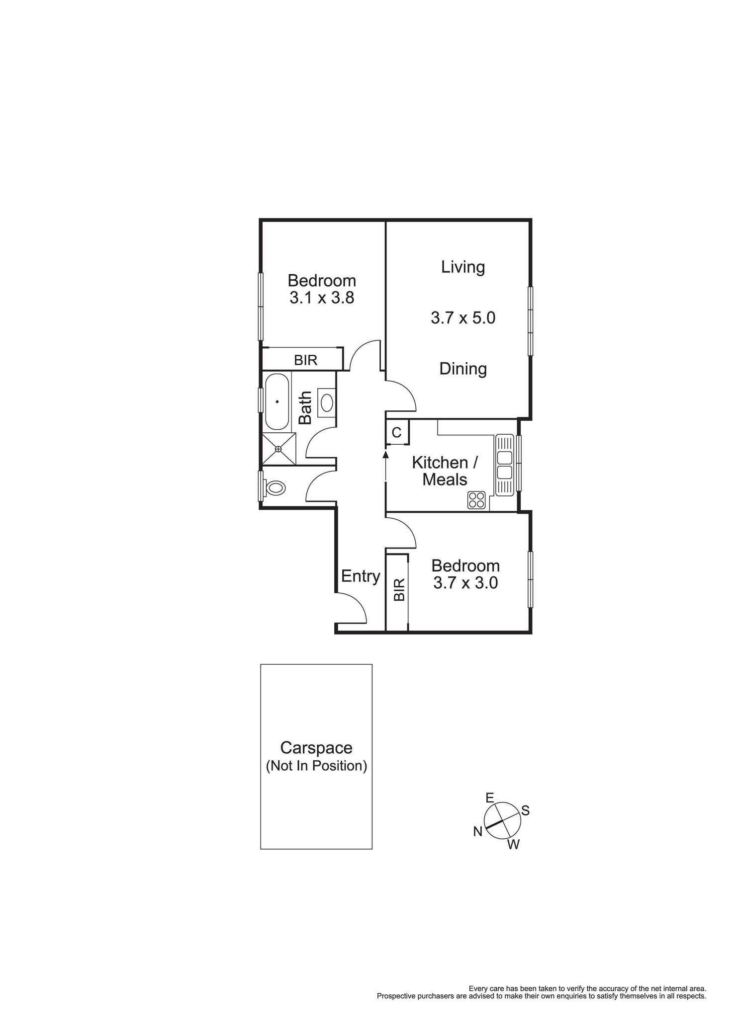 Floorplan of Homely apartment listing, 6/5-7 Leslie Street, Richmond VIC 3121