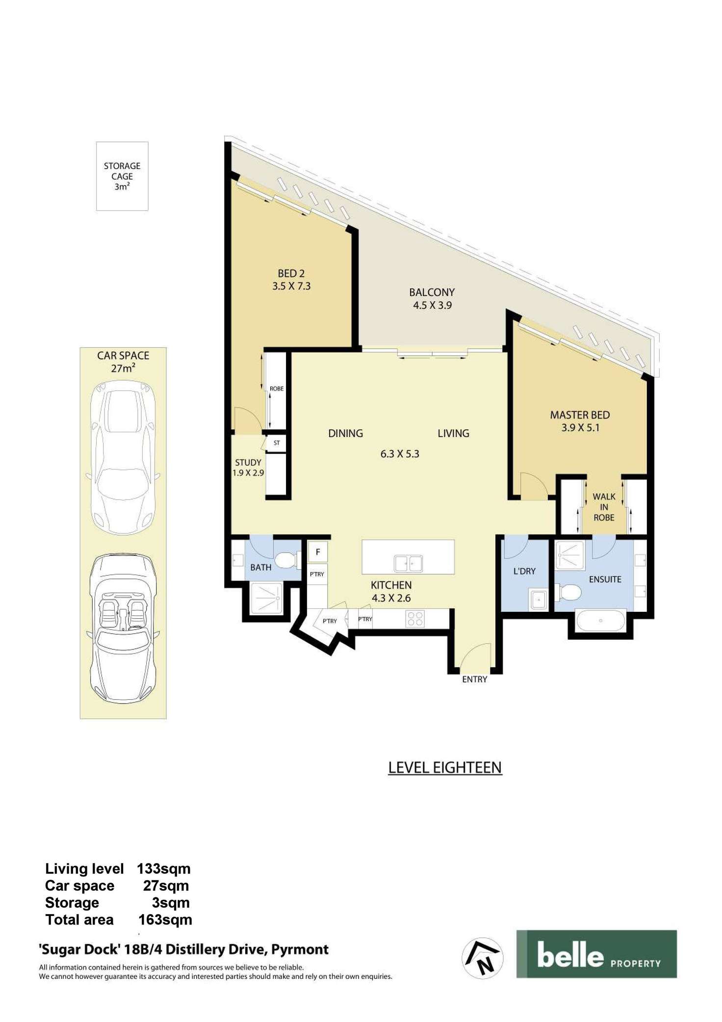 Floorplan of Homely apartment listing, 18B/4 Distillery Drive, Pyrmont NSW 2009