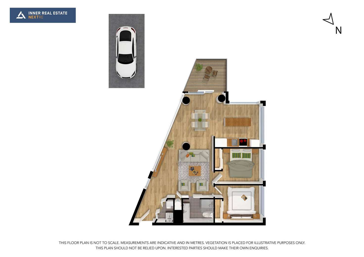 Floorplan of Homely apartment listing, 303/565 Flinders Street, Melbourne VIC 3000