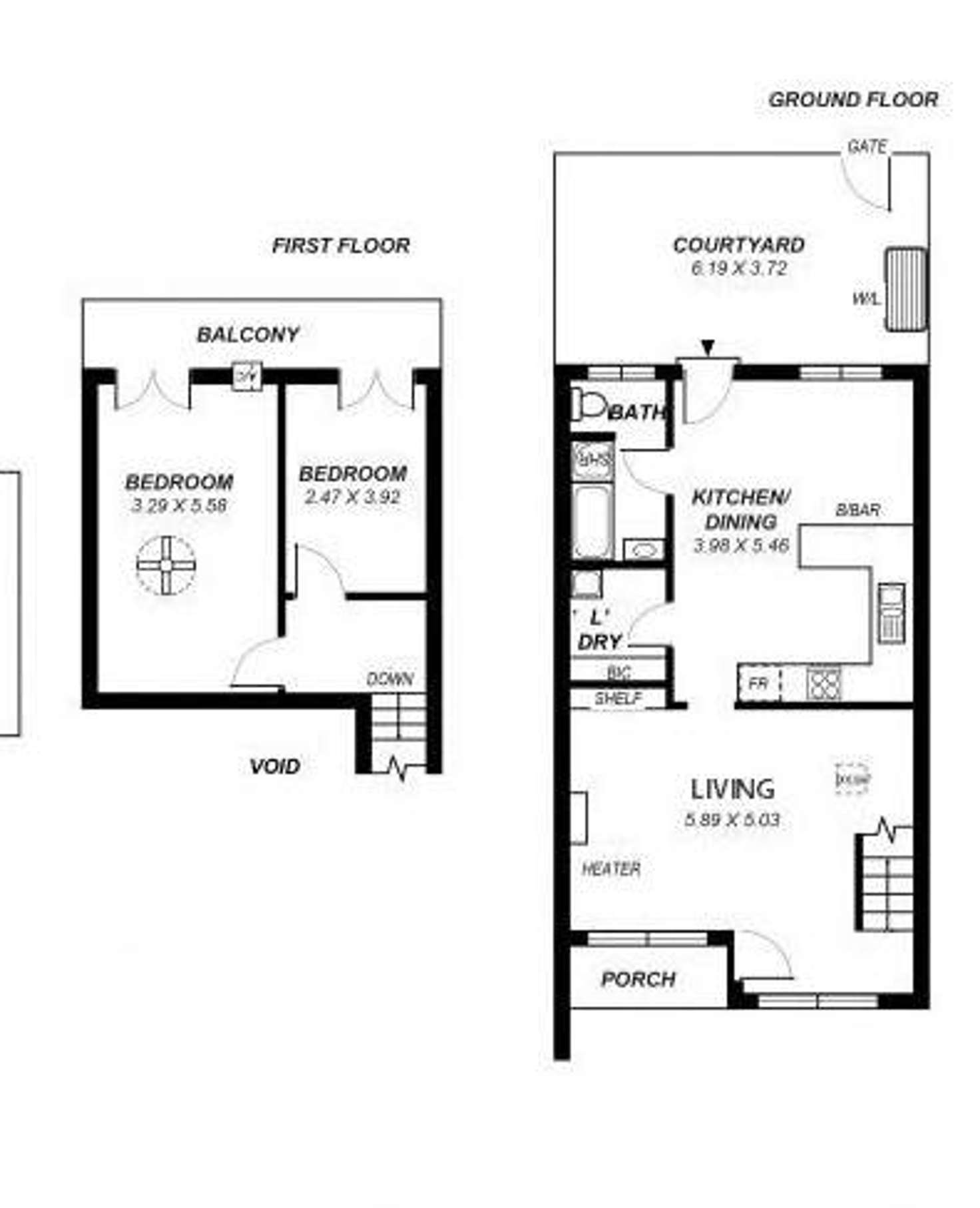 Floorplan of Homely townhouse listing, 23/152 Montacute Road (corner Of St Bernards & Montacute Road), Rostrevor SA 5073