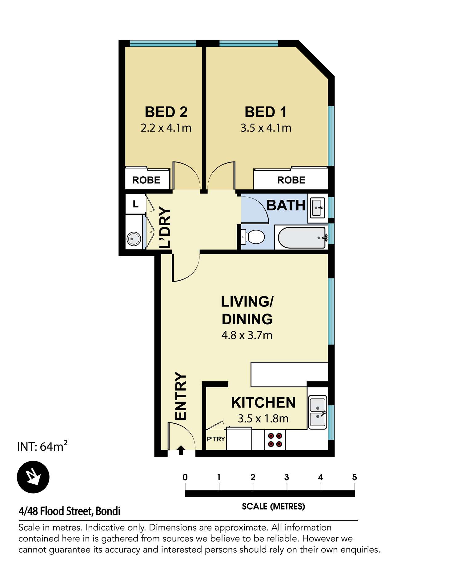 Floorplan of Homely apartment listing, 4/48 Flood Street, Bondi NSW 2026
