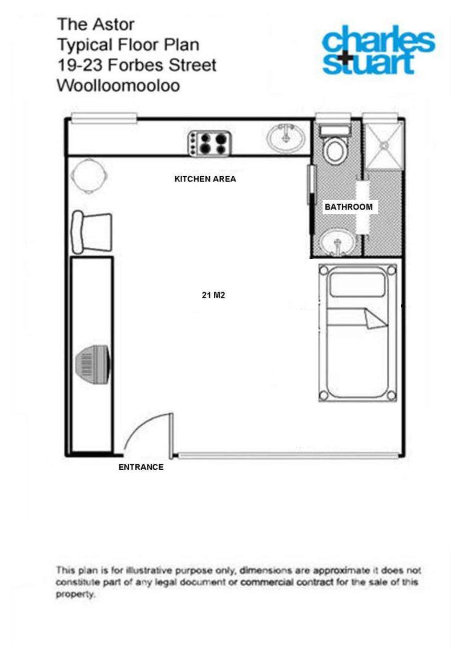 Floorplan of Homely studio listing, 30/19-23 Forbes Street, Woolloomooloo NSW 2011