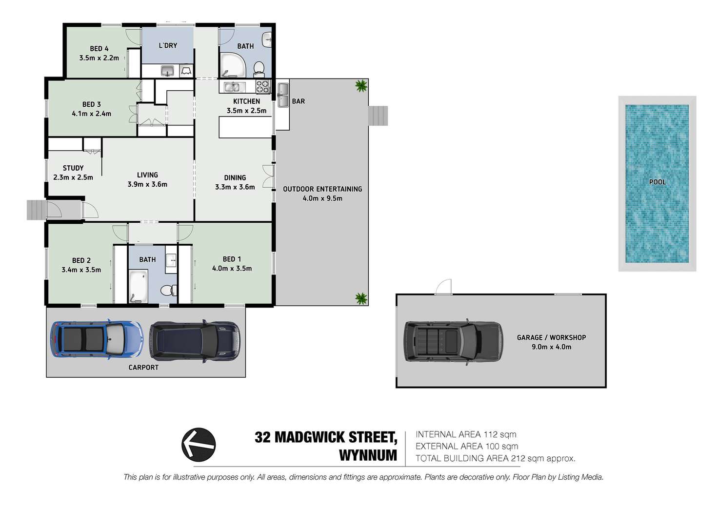 Floorplan of Homely house listing, 32 Madgwick Street, Wynnum QLD 4178