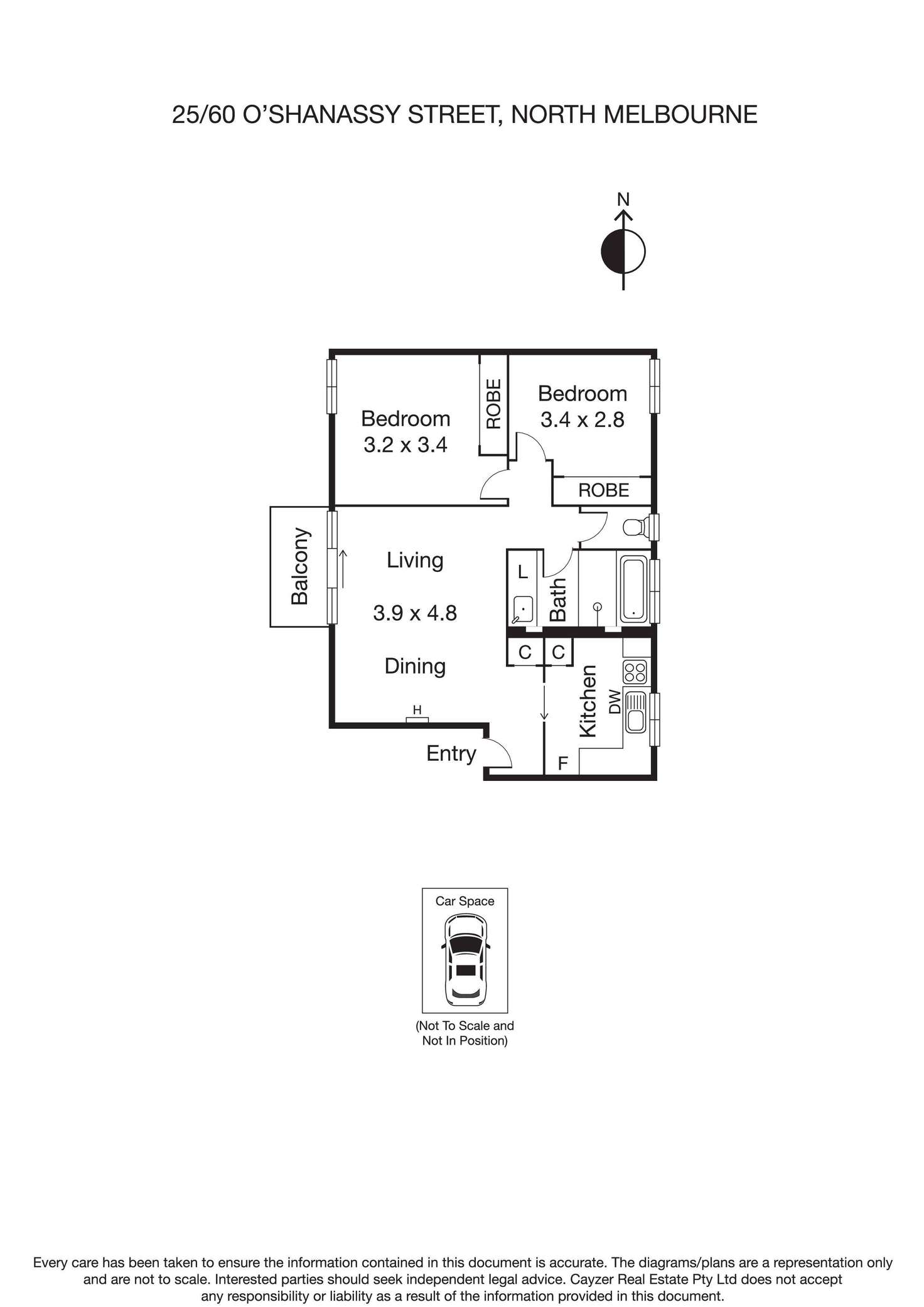 Floorplan of Homely apartment listing, 25/60 O'shanassy Street, North Melbourne VIC 3051