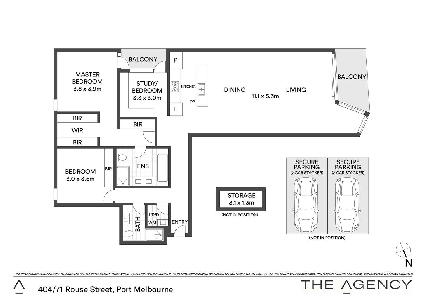 Floorplan of Homely apartment listing, 404/71 Rouse Street, Port Melbourne VIC 3207